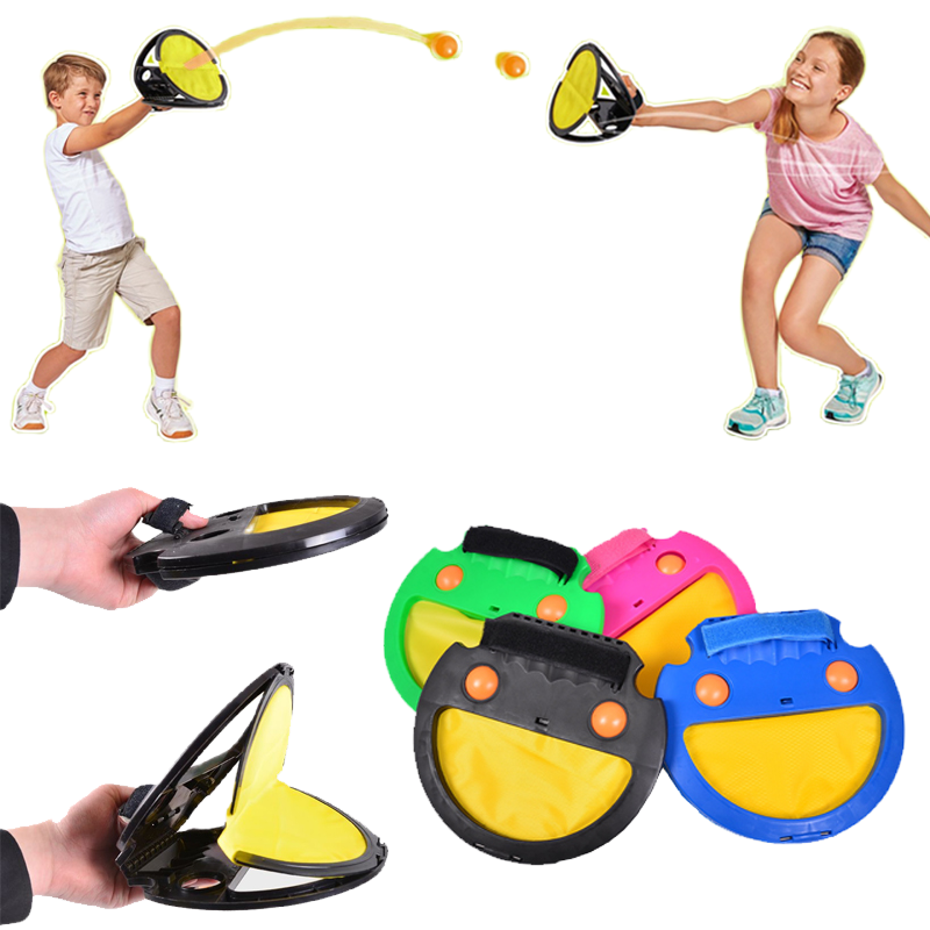 catchpro outdoor toss & catch racket game for kids & family fun