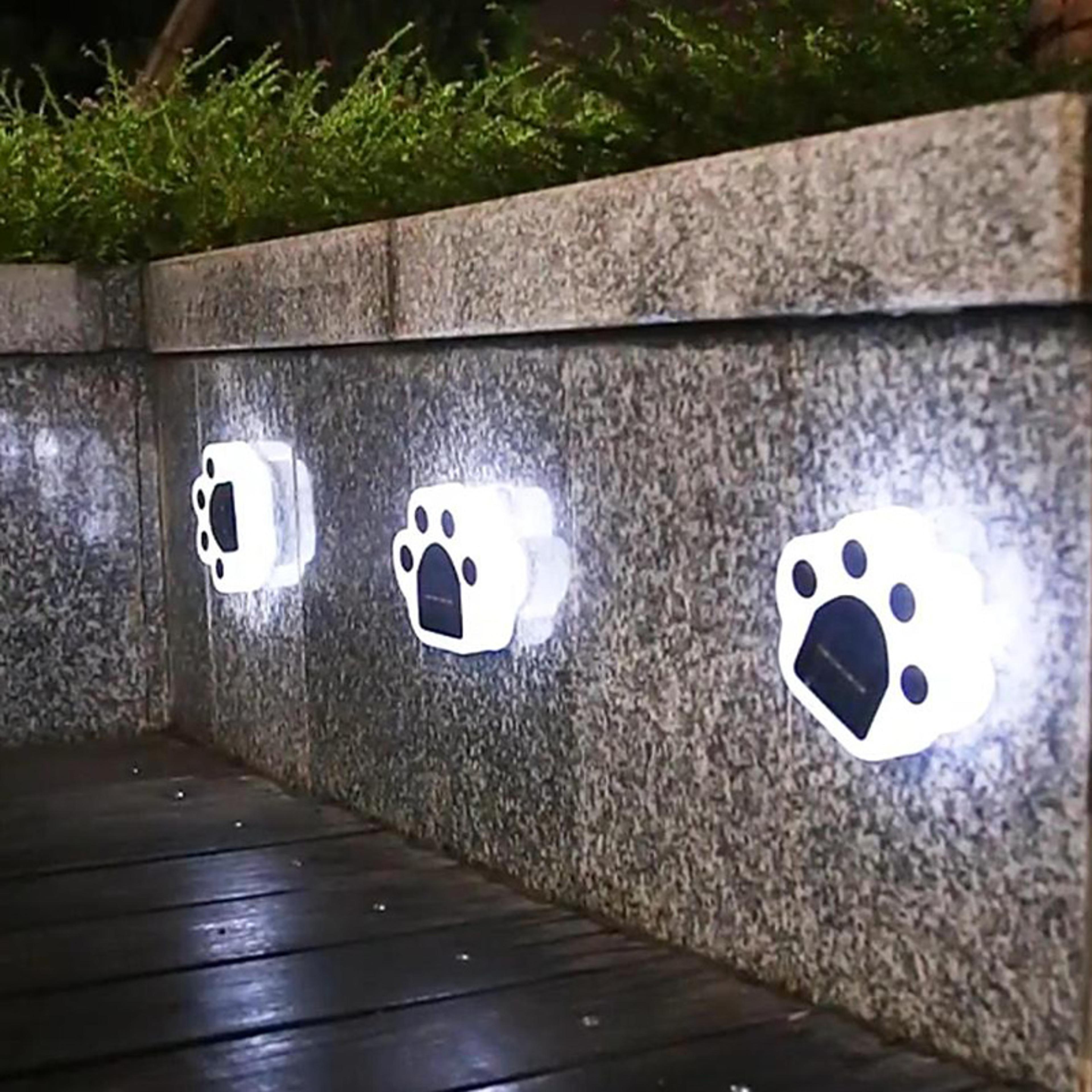 solar paw garden lights waterproof outdoor pathway lawn decor lights