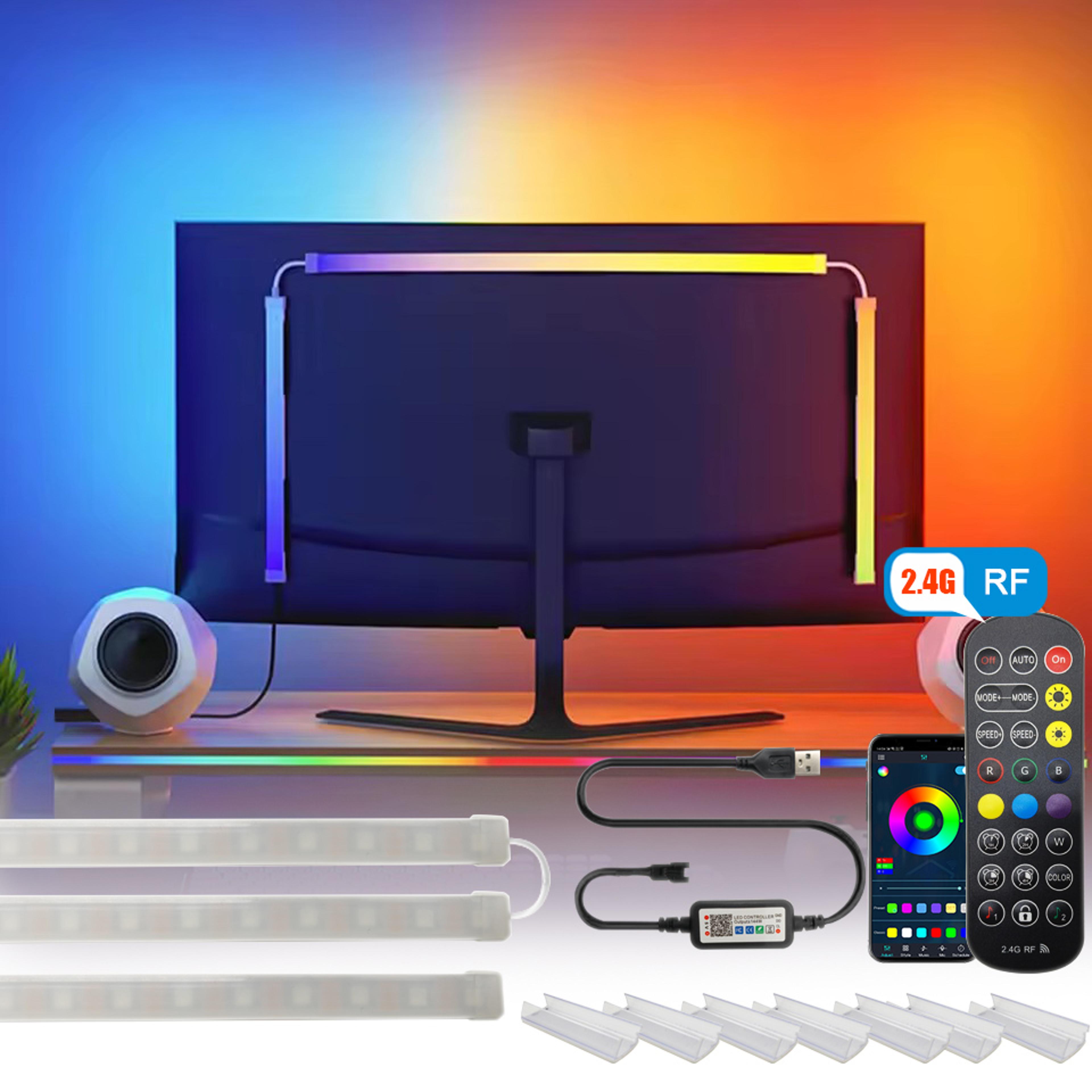rgbic monitor led backlight usb gaming led strip lights with app music sync for pc monitors