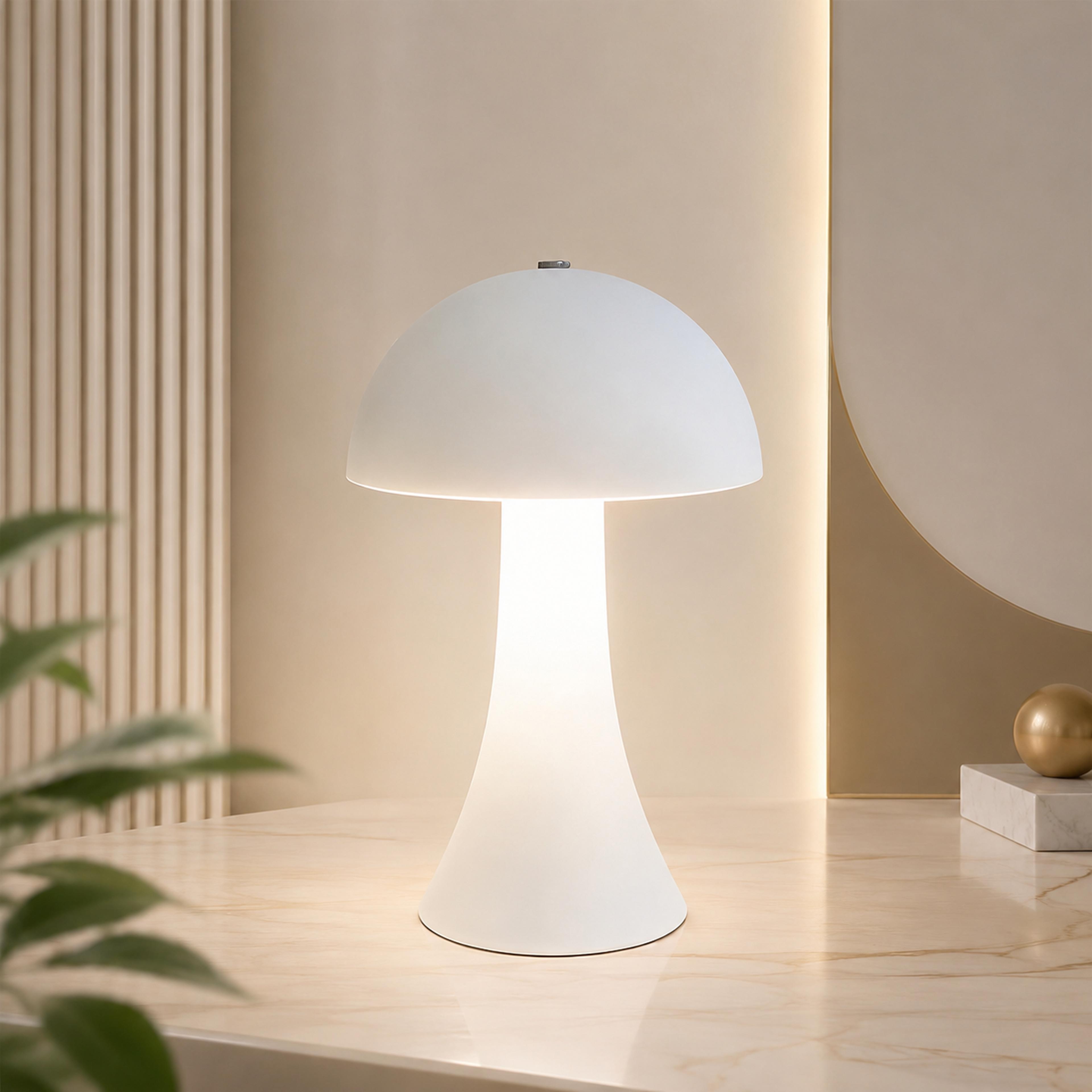 kfv rechargeable table lamp retro mushroom bedside lamp touch sensor led desk light