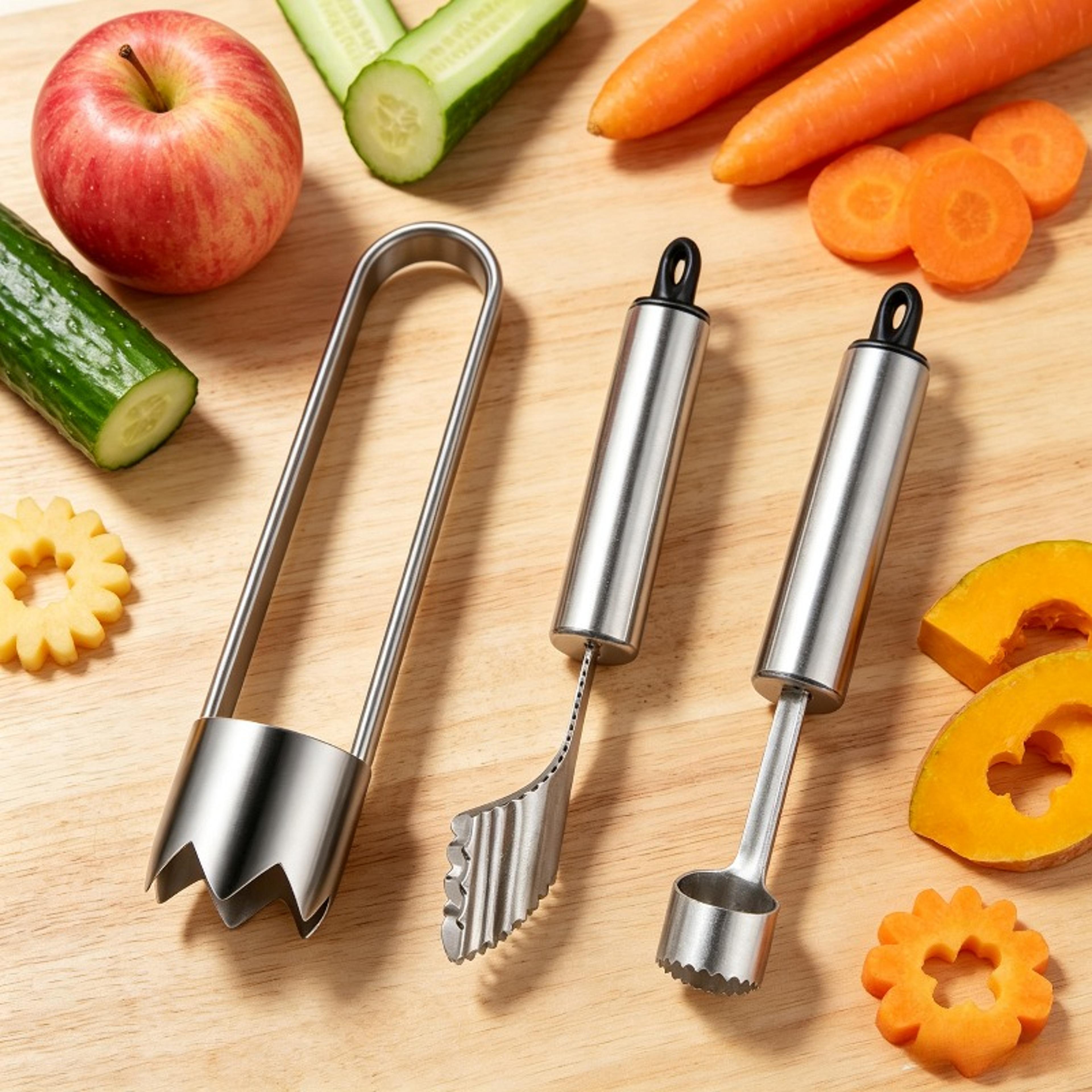 3 piece jalapeno pepper corer set stainless steel vegetable corer tool for bbq kitchen camping