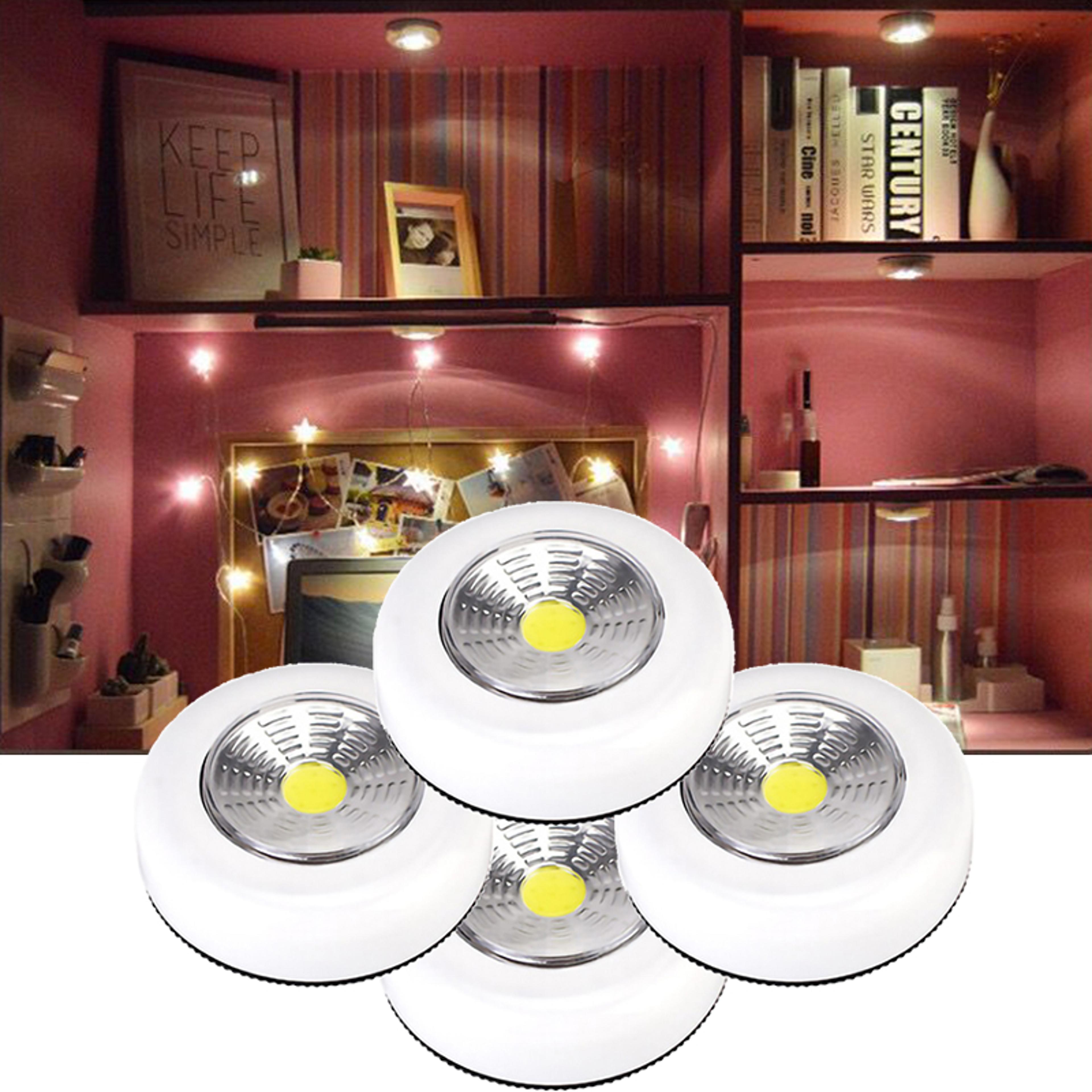 portable led touch night light battery powered stick on closet light for bedroom kitchen and cabinets