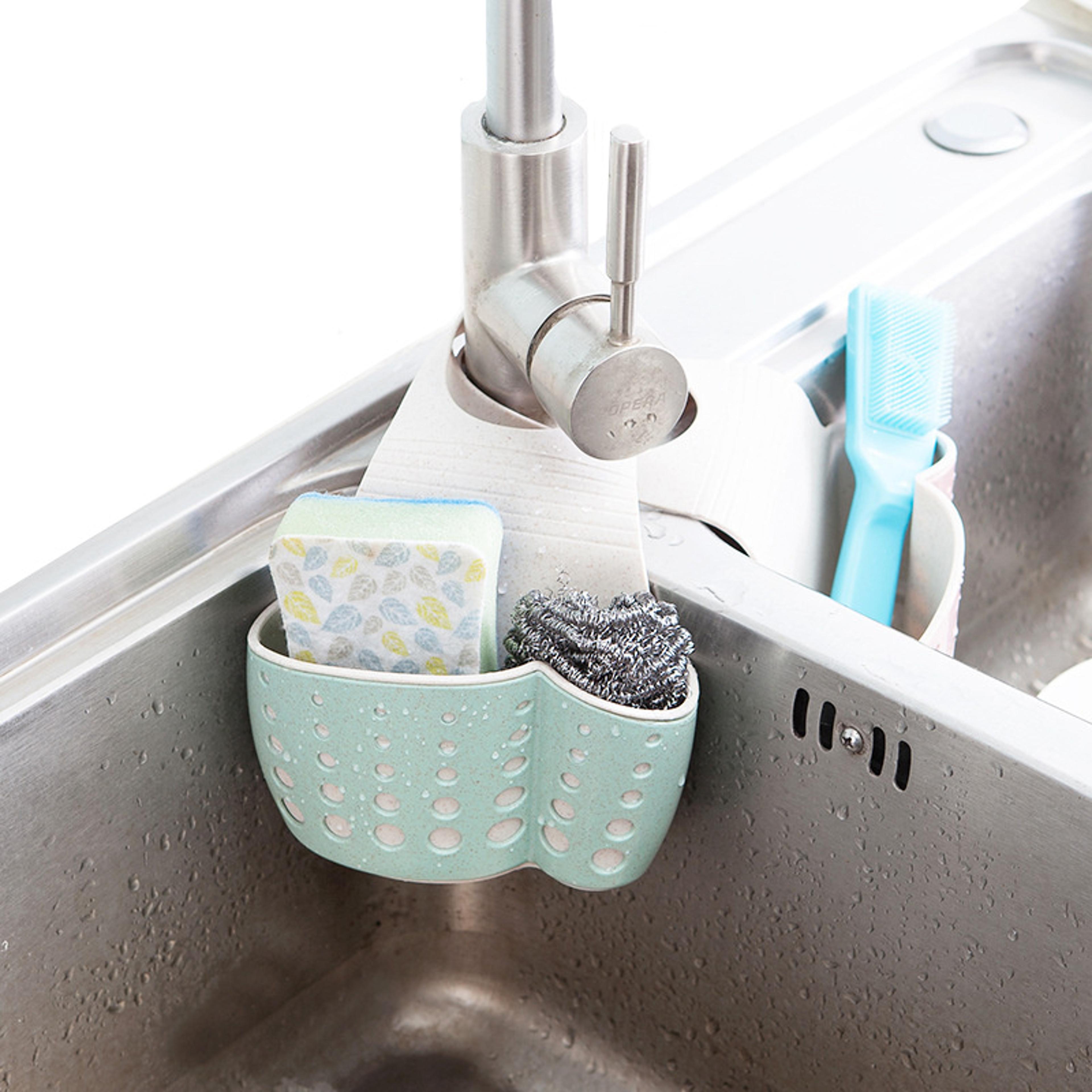 eco wheat fiber kitchen sponge holder soap dish drain rack organizer basket