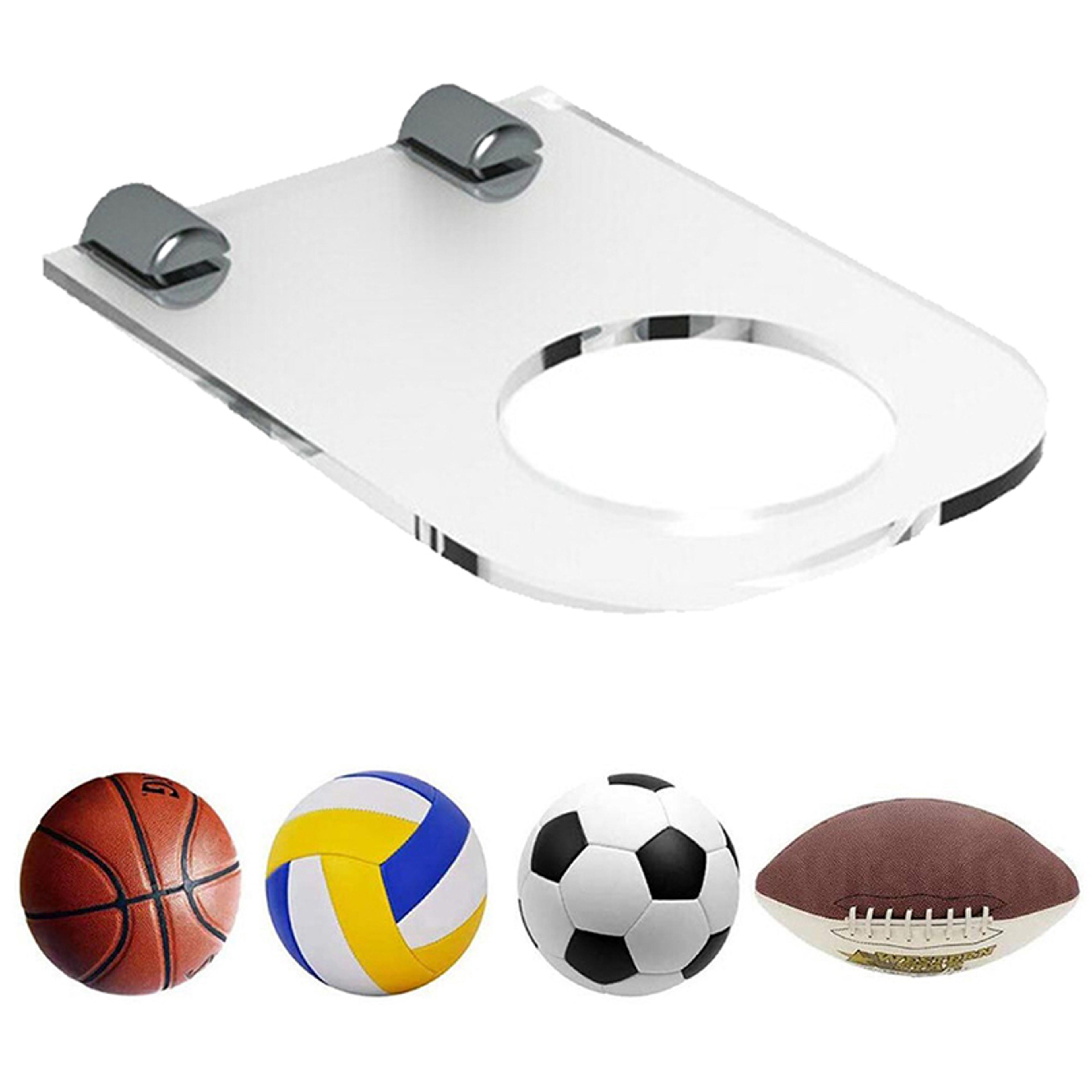 acrylic ball wall mount display stand for basketball football soccer volleyball storage holder