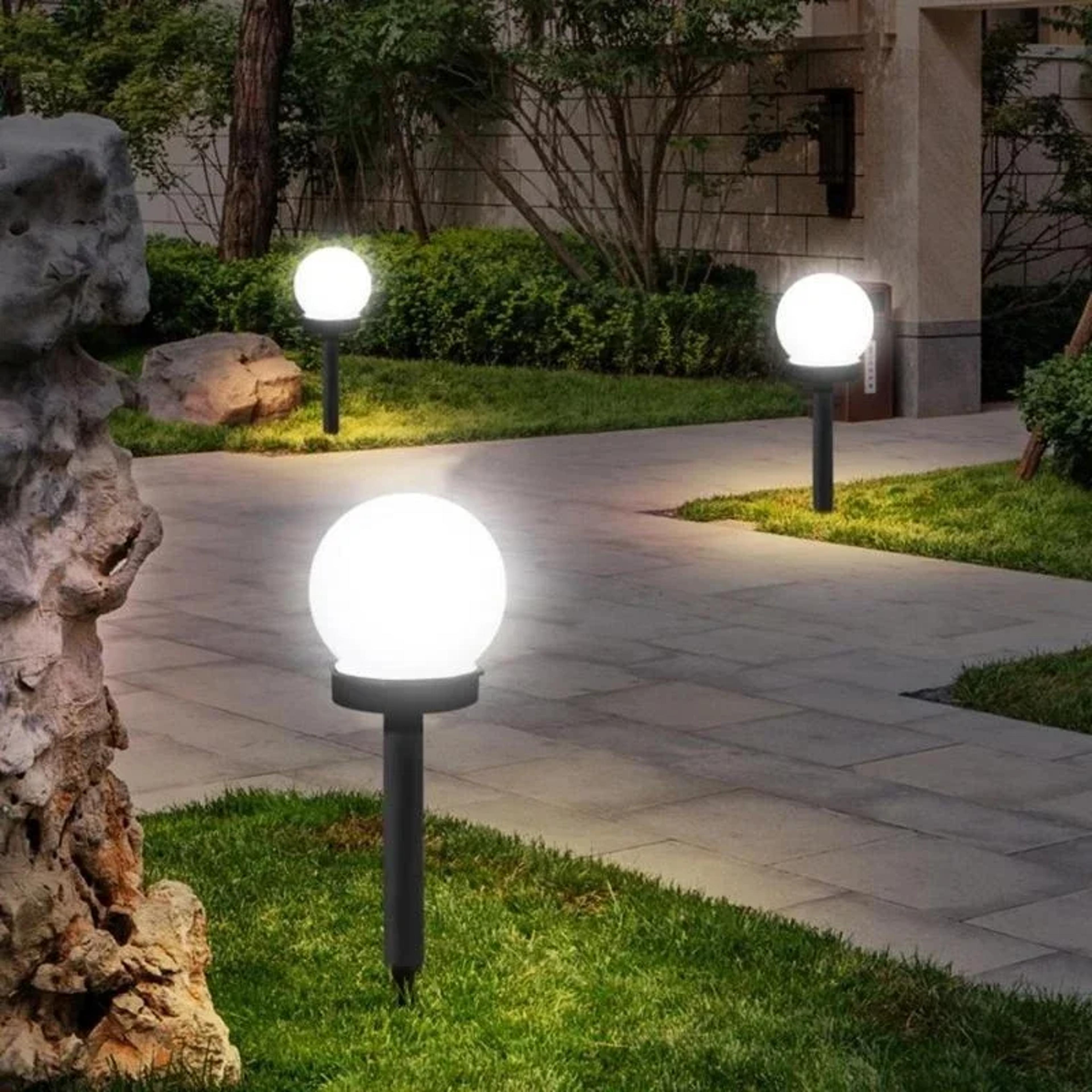 waterproof solar garden lights outdoor led garden ball pathway lawn landscape lamps