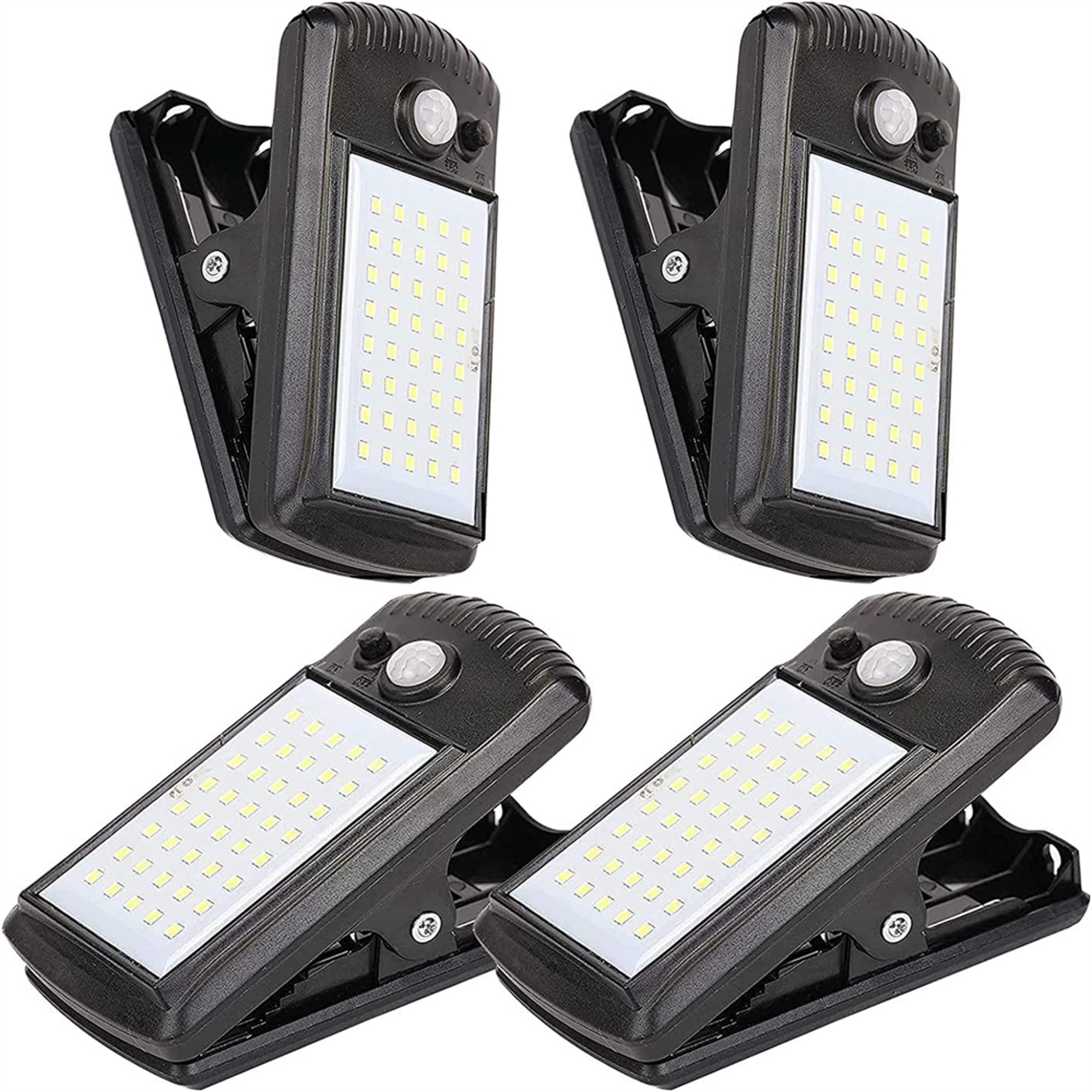 clip on solar motion sensor light waterproof outdoor solar light for garden garage tent courtyard
