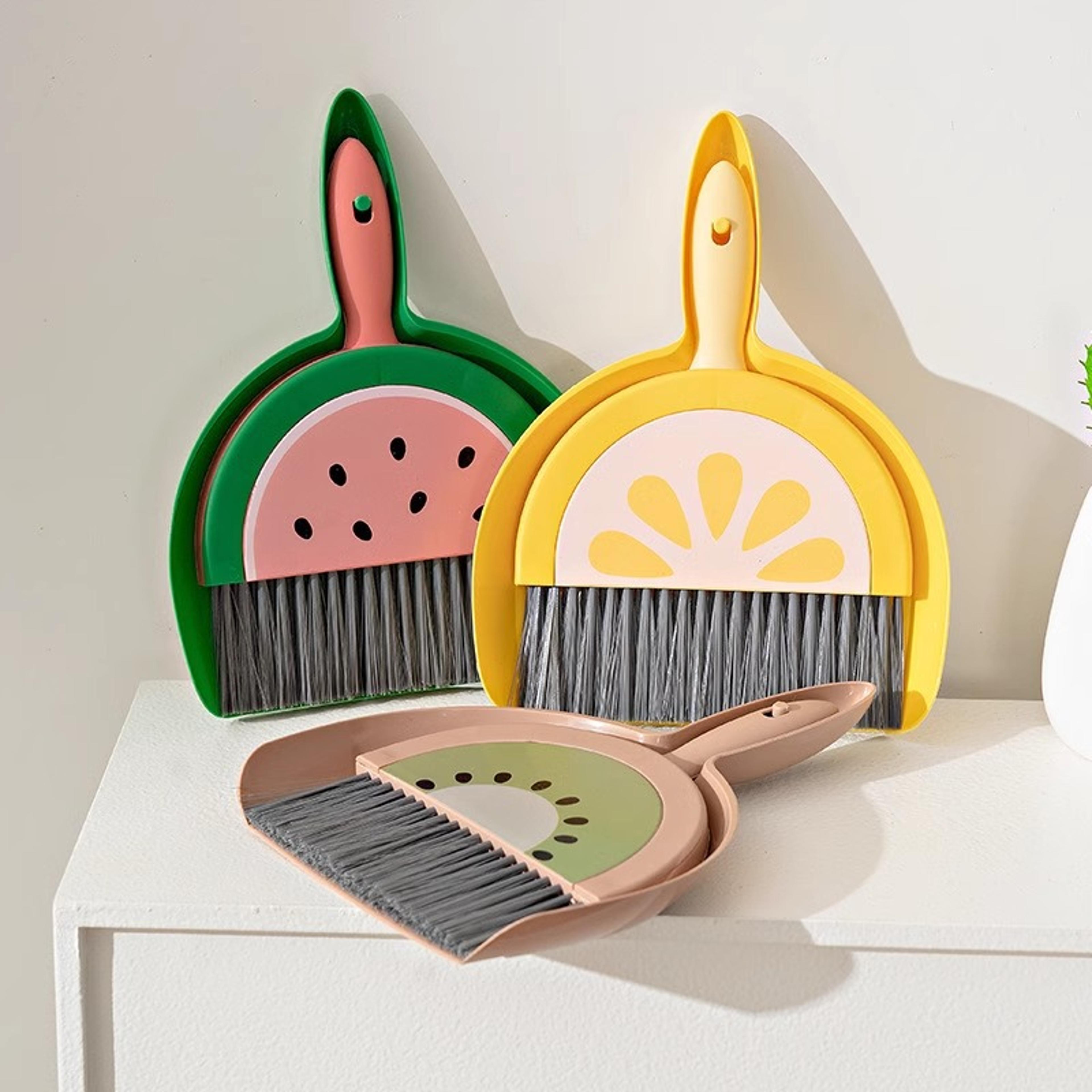 compact mini desk broom set with dustpan portable desktop cleaning brush for home office