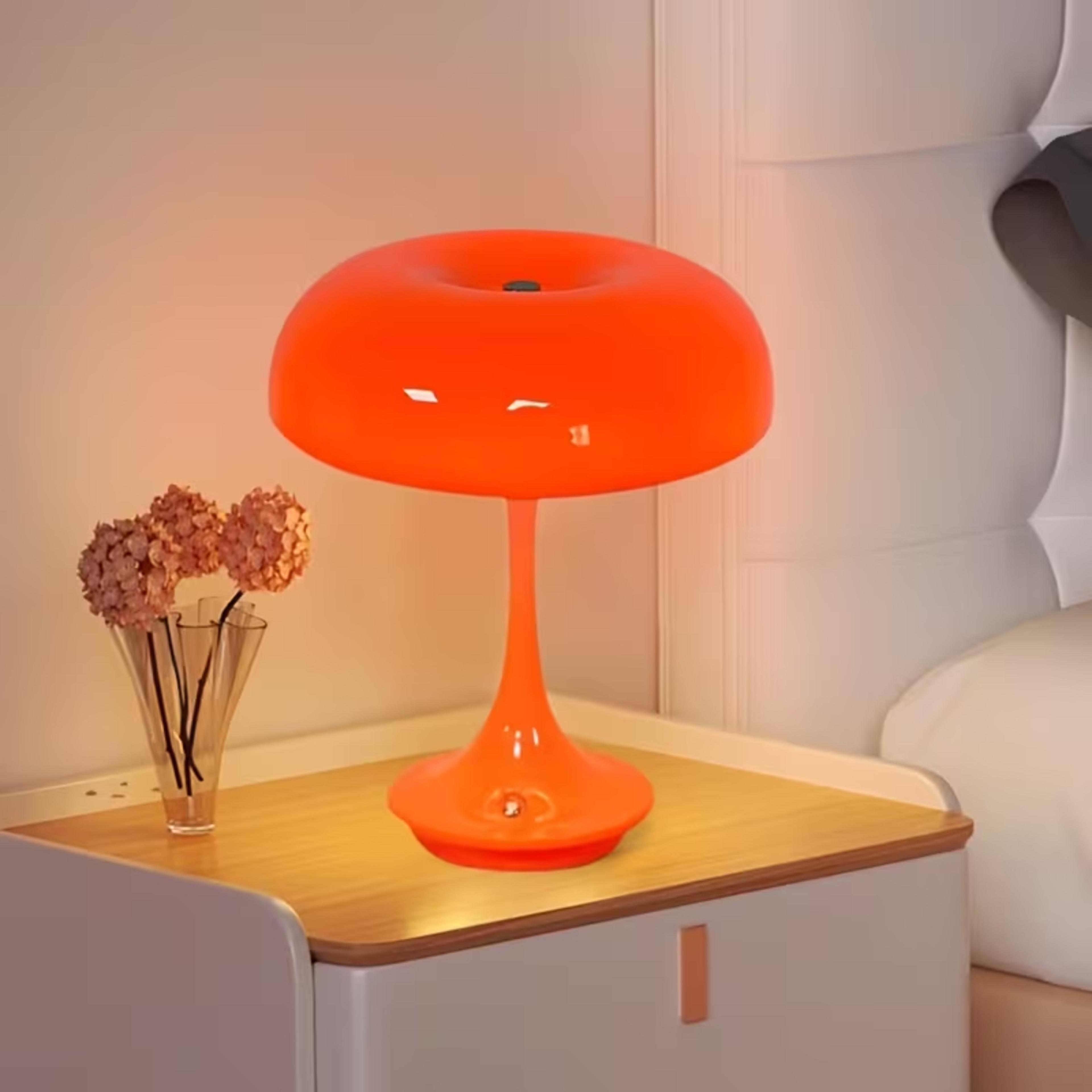 modern mushroom table lamp touch control led night light with 3 color dimmable bedside lamp