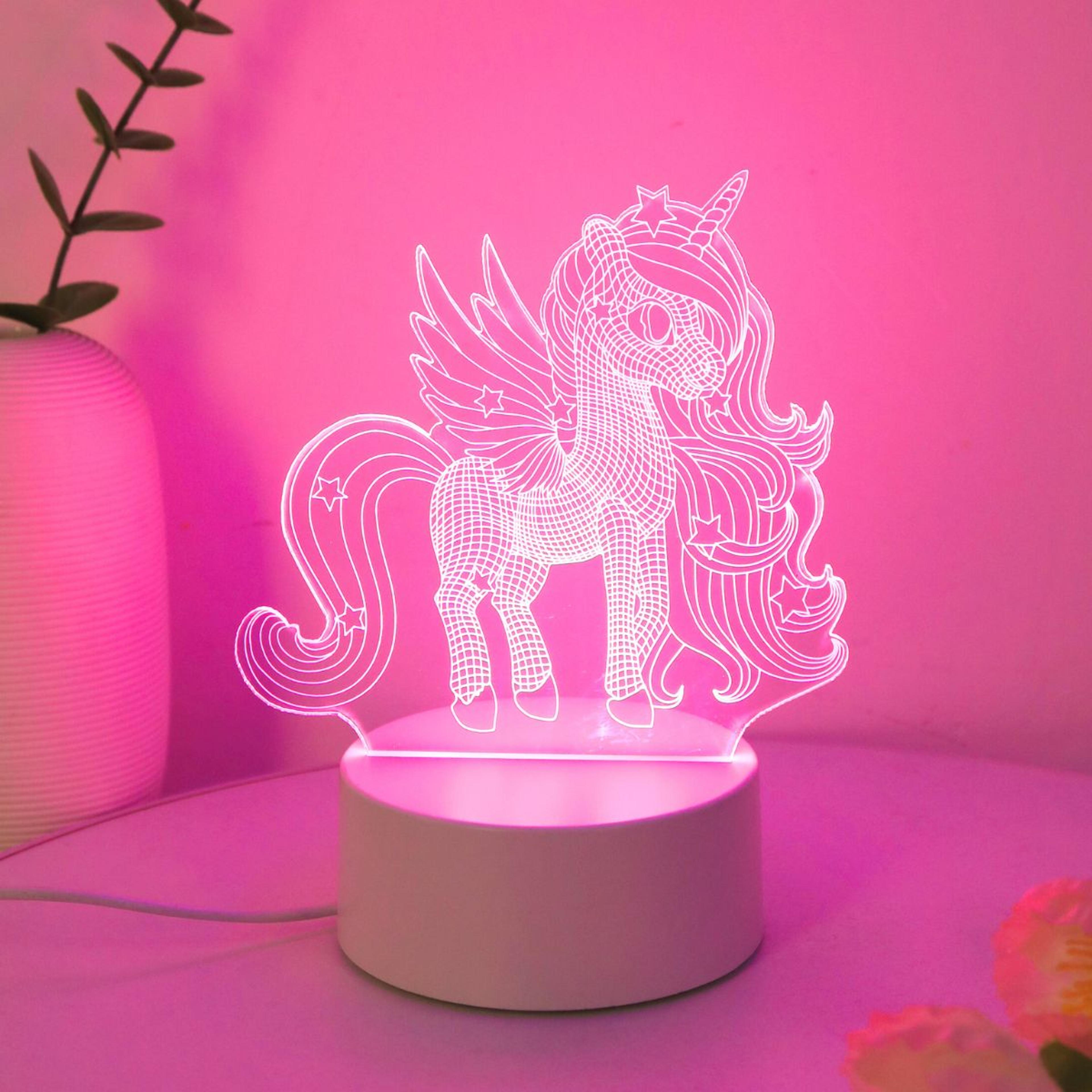 3d unicorn night light usb led unicorn lamp for kids bedroom nursery party decor gift