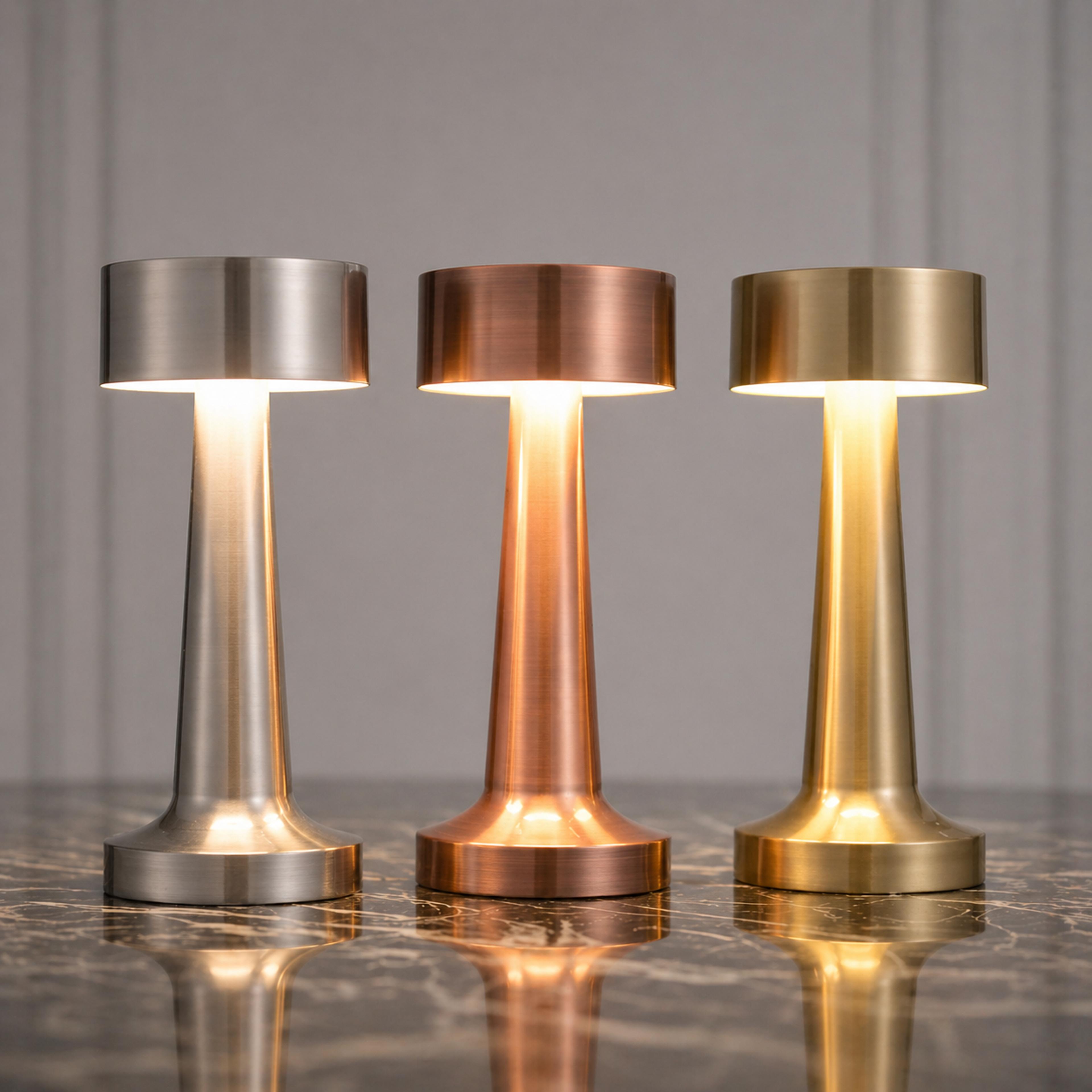 luxury cordless table lamp rechargeable touch table lamp with 3 level dimming led bedside light