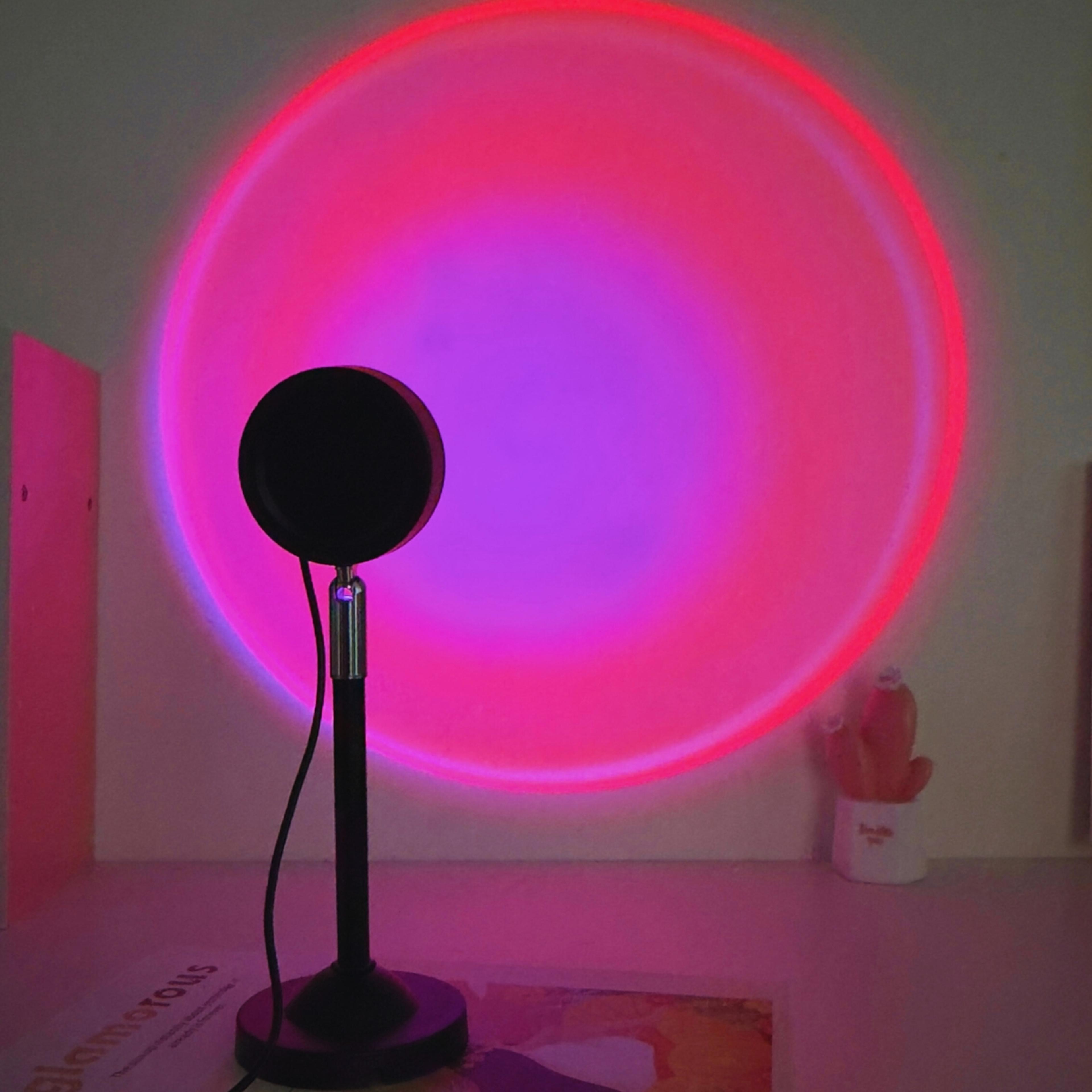 sunset projection lamp 16 color rgb led mood light with remote usb powered