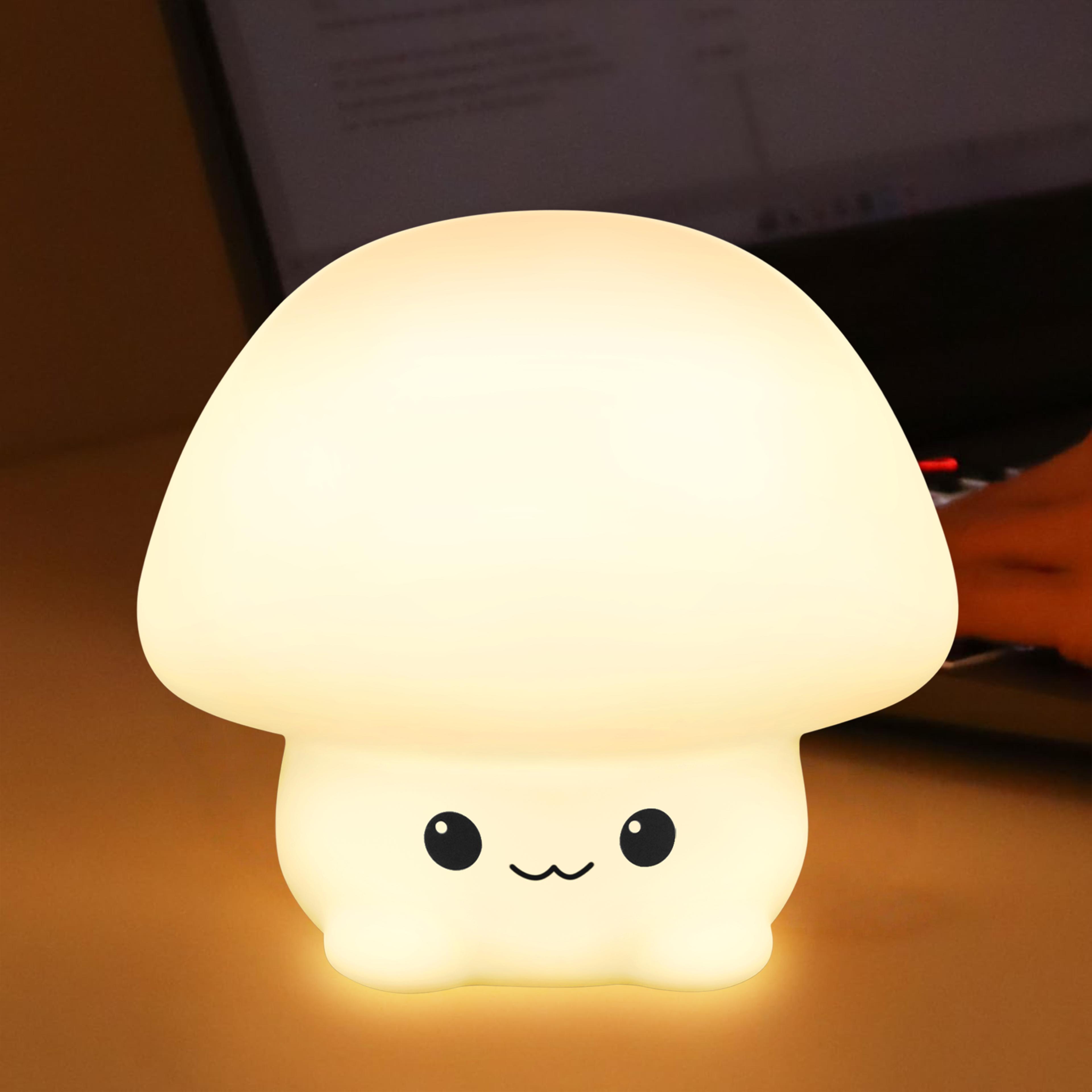 cute silicone kids night light rechargeable touch sensor lamp dimmable bedside nursery light