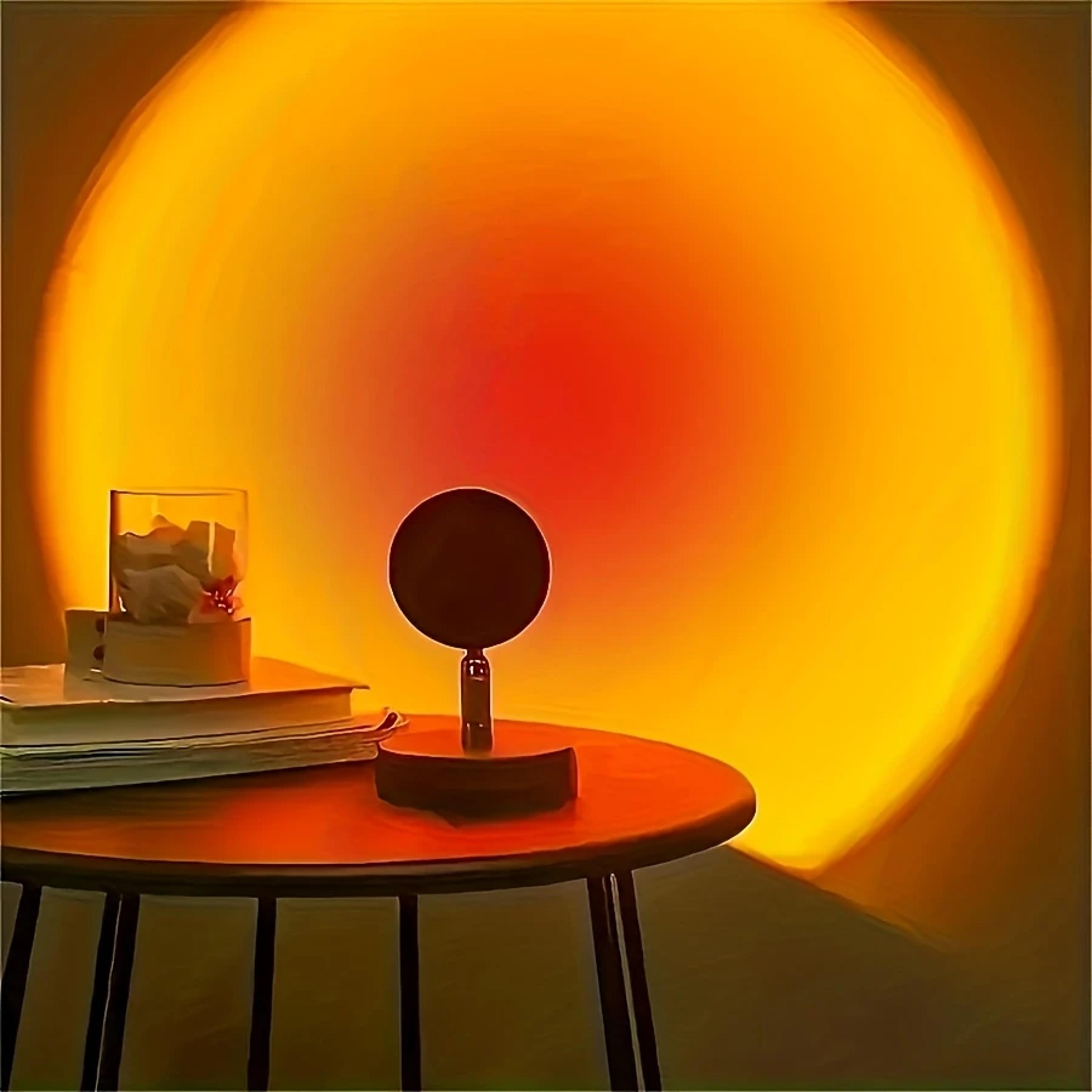 sunset projector lamp led bedroom night light for photography and mood room decor