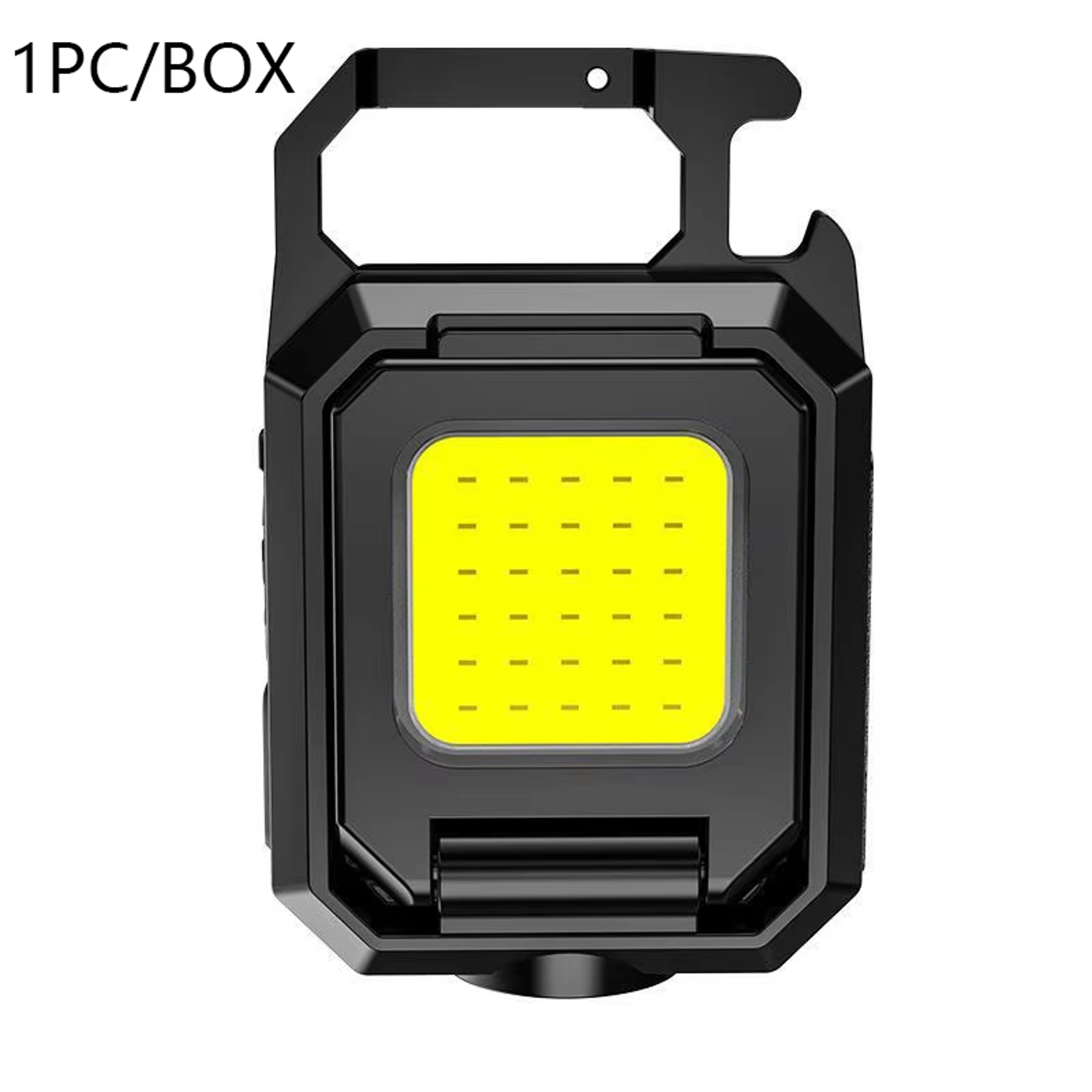 cob keychain flashlight rechargeable work light portable led camping torch