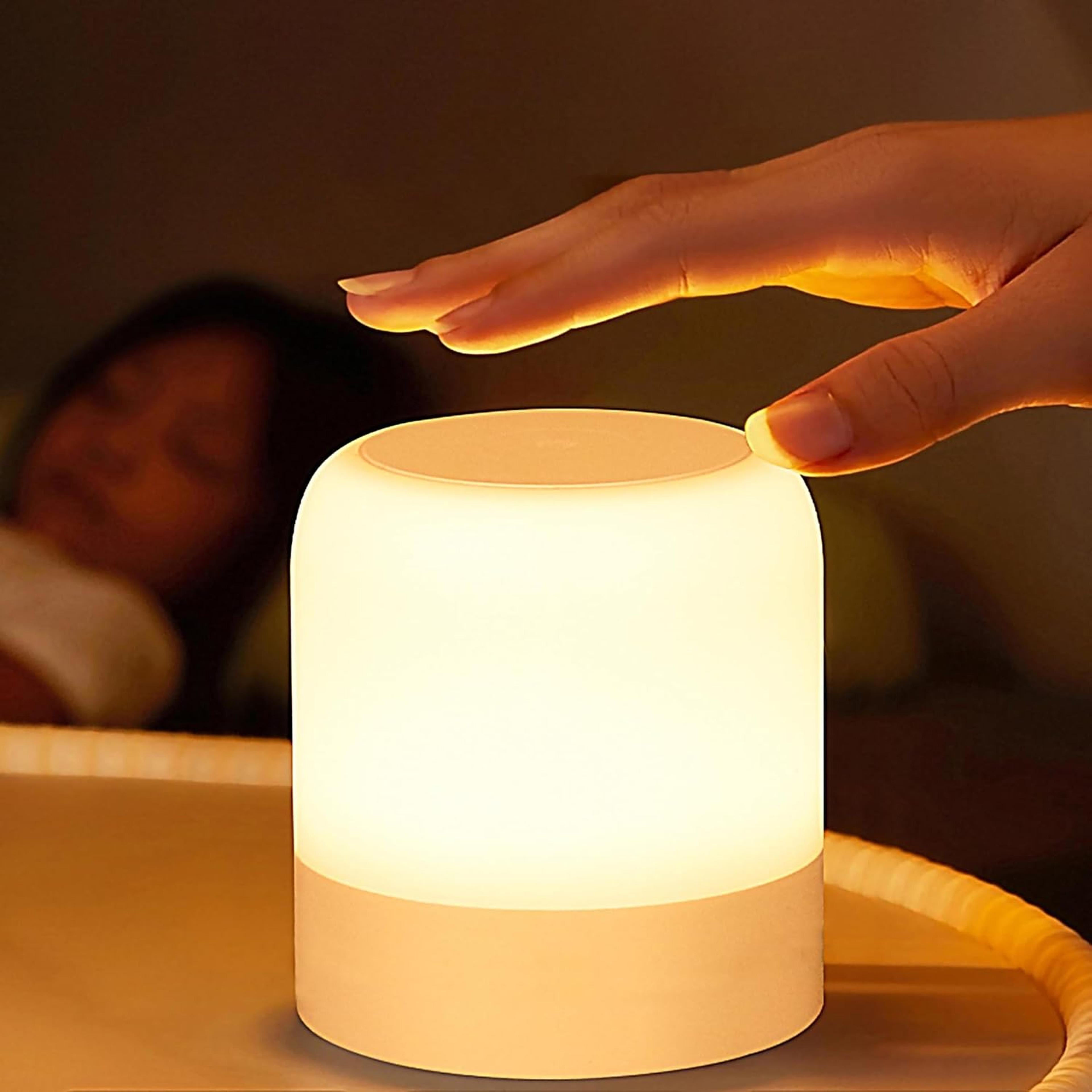 portable baby night light rechargeable egg lamp with 3 colour modes for nursery and kids bedside
