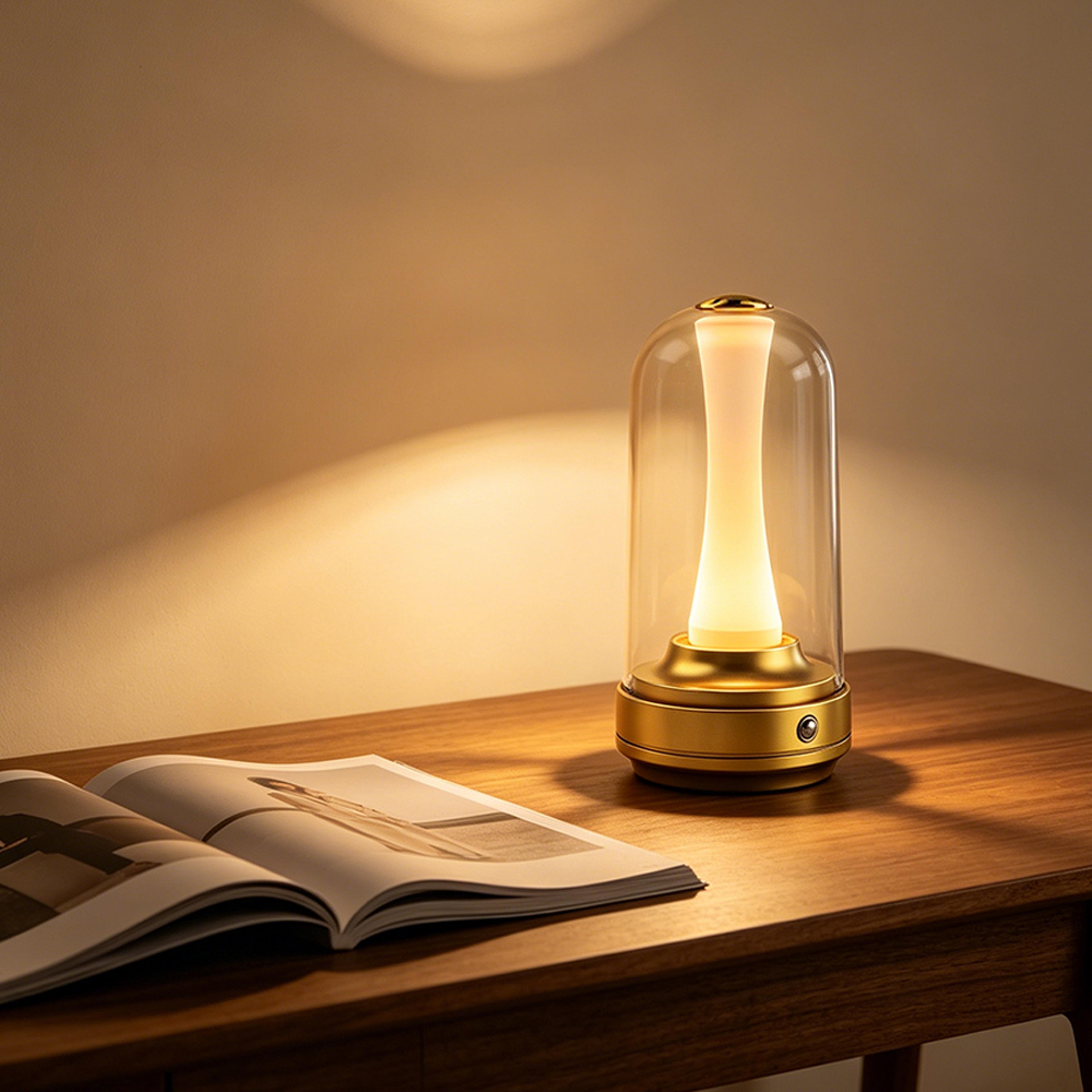 lumiglow rechargeable bedside lamp touch dimmable waterproof mood light