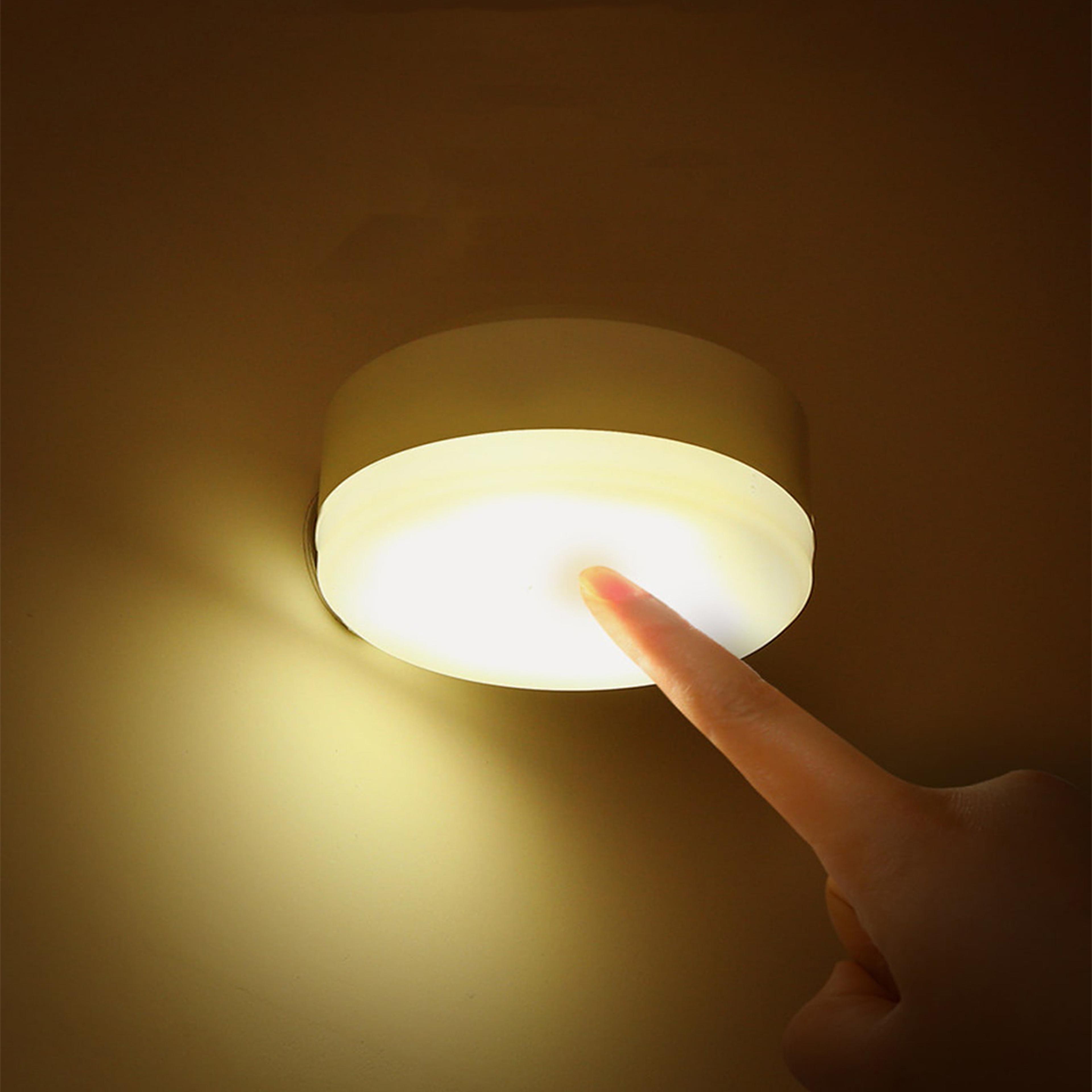 battery powered led night light magnetic closet light with 3 modes for bedside cabinet and stairs