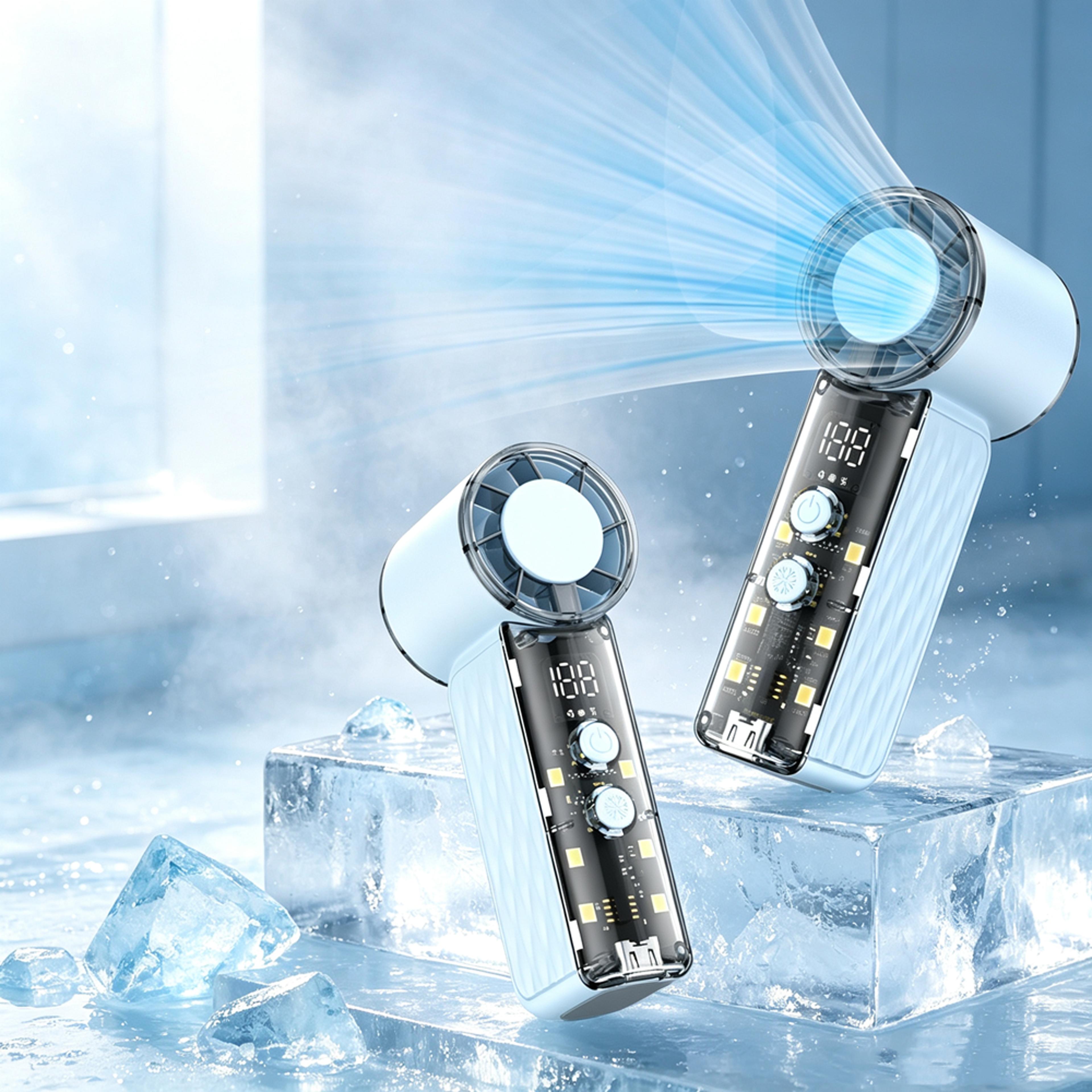 portable handheld fan usb rechargeable mini turbo fan with led display pocket cooling fan