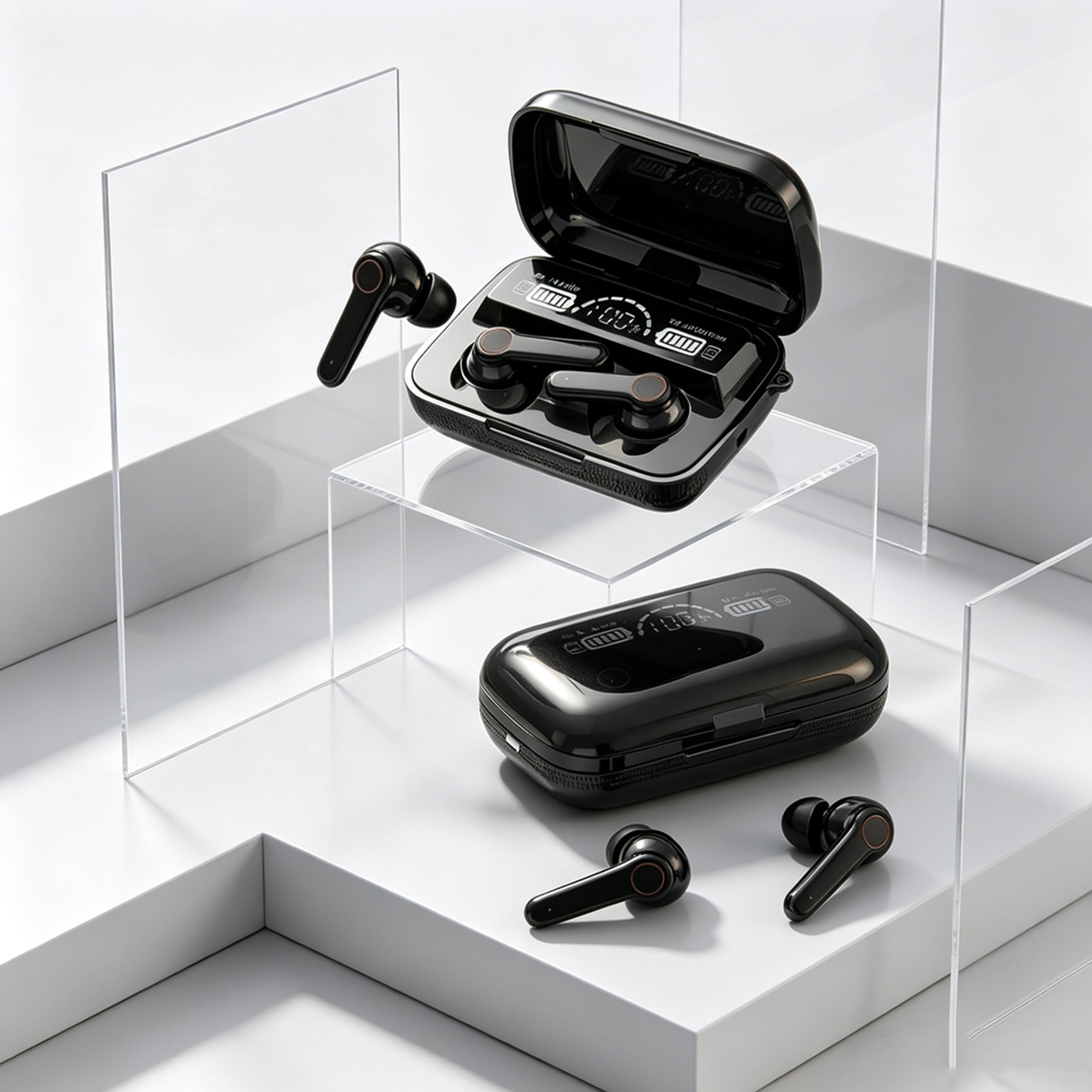 wireless gaming earbuds bluetooth 5.3 tws headphones with mic low latency 9d stereo sound