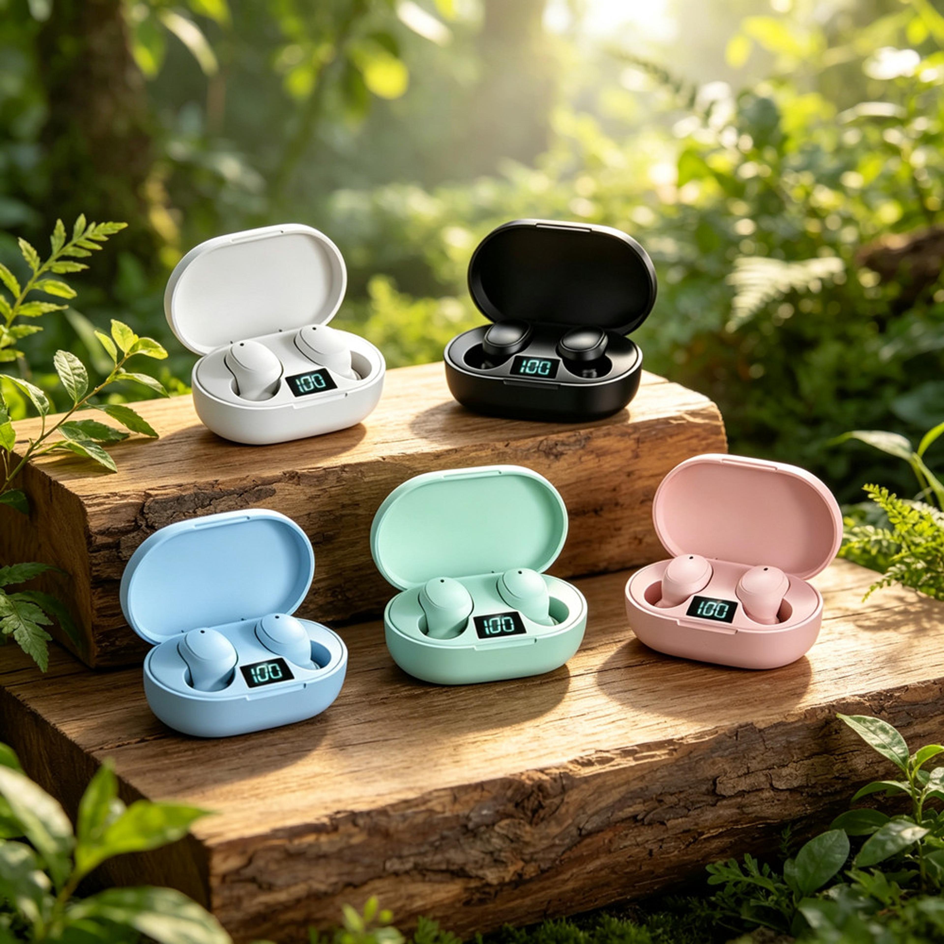 e6s wireless bluetooth earbuds with noise reduction mic and charging case
