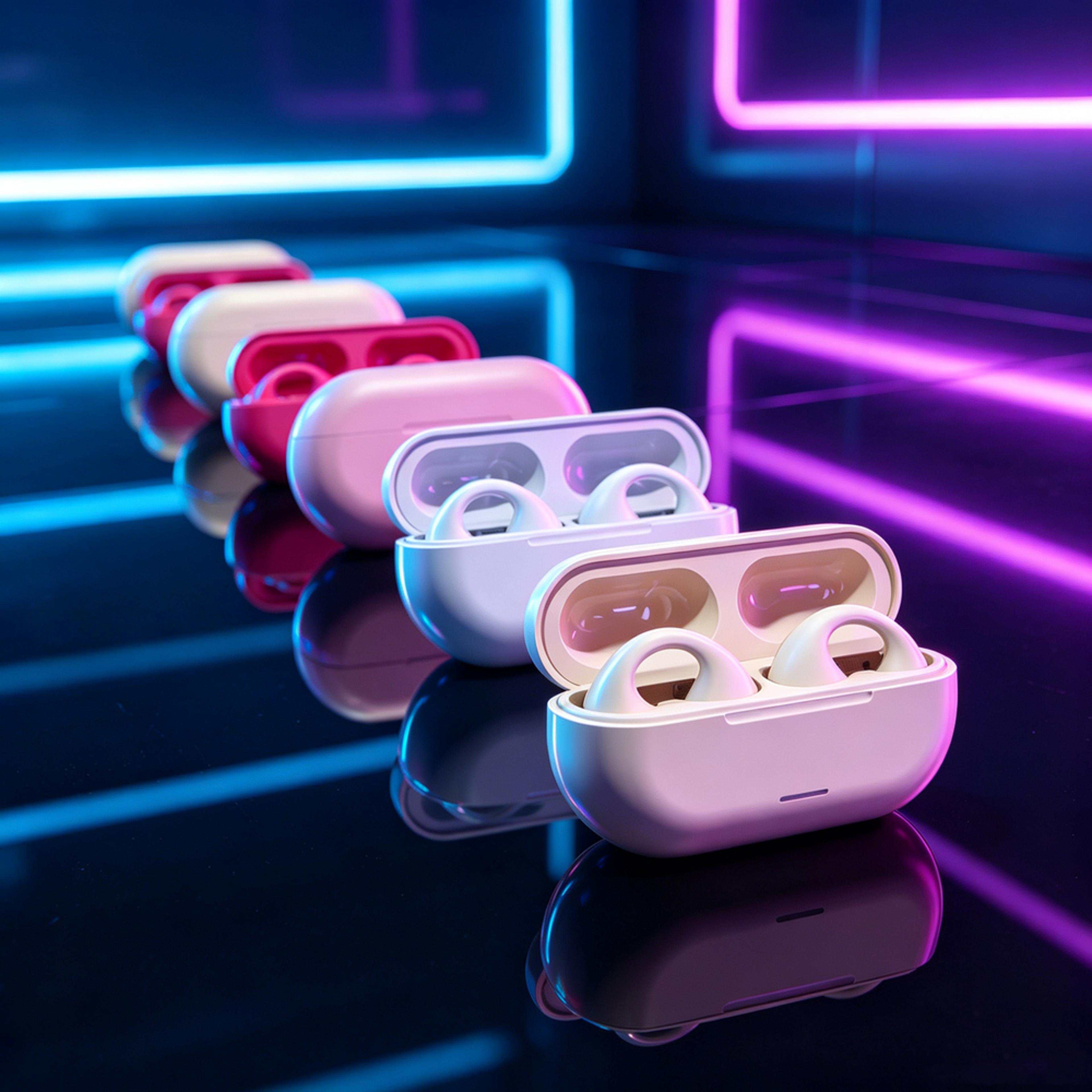 open ear earbuds bluetooth 5.3 wireless ear clip headphones with hd calls low latency touch control