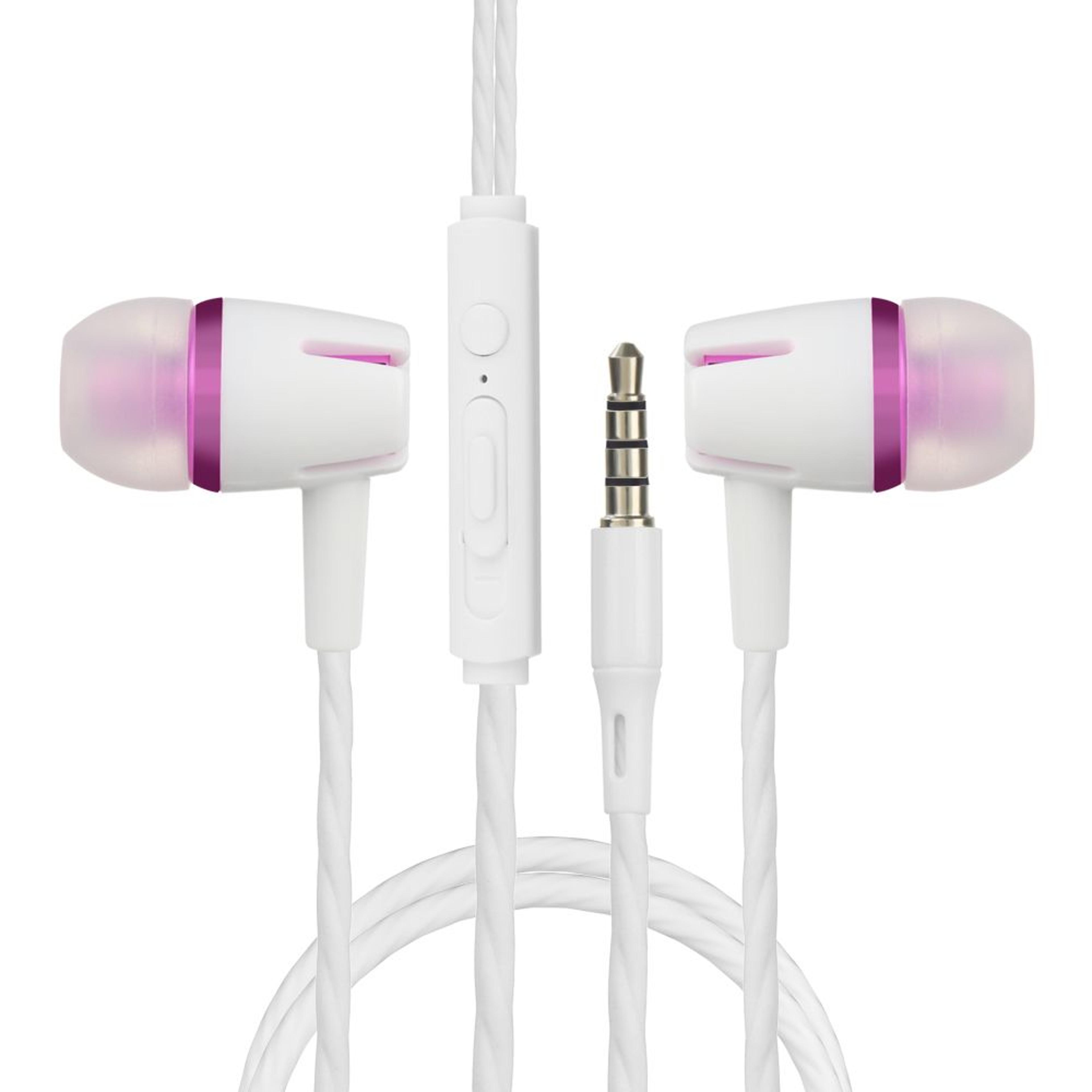 metal wired gaming headset with microphone 3.5mm in-ear headphones volume control