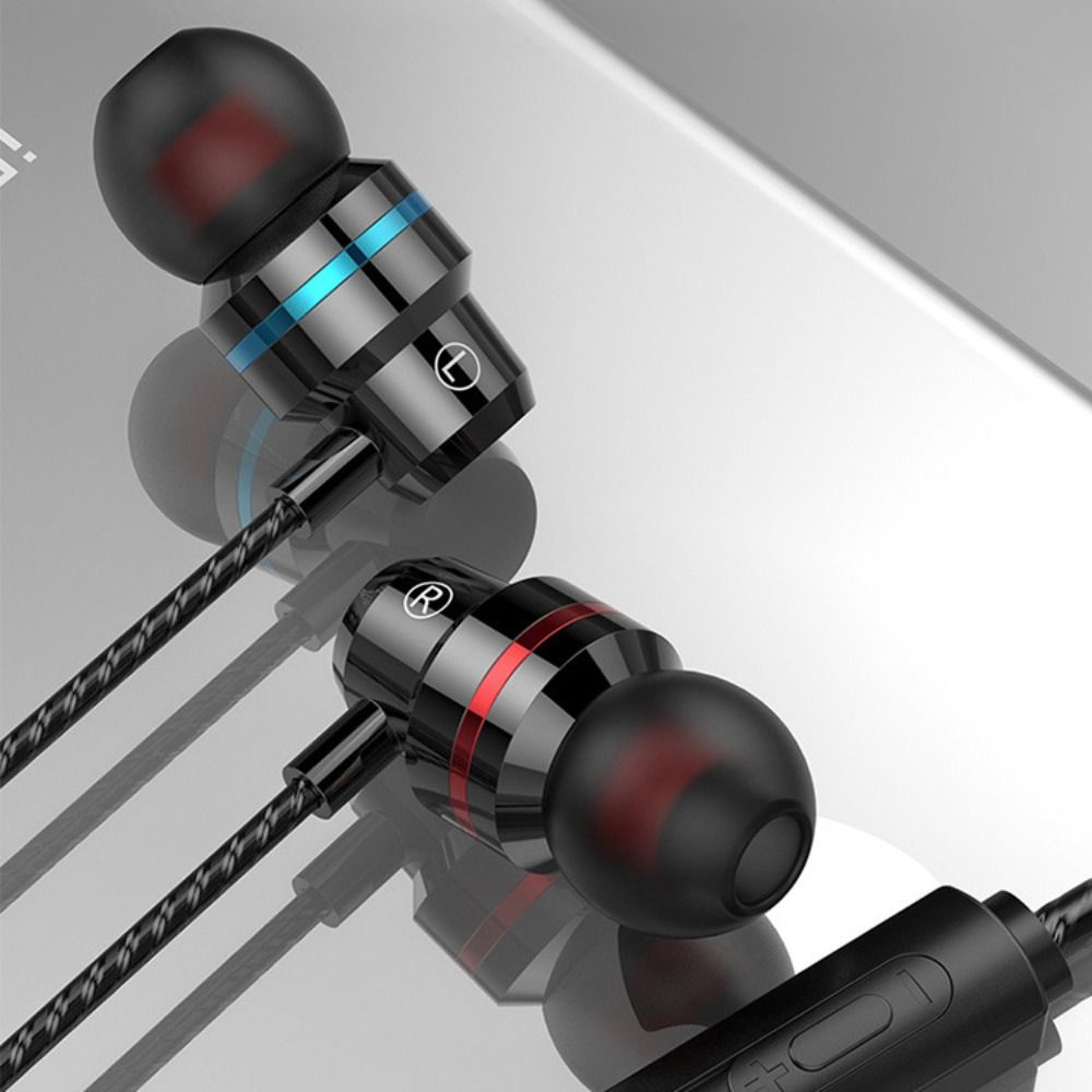 crystalsound 3.5mm in ear headphones with deep bass wired earbuds & inline controls