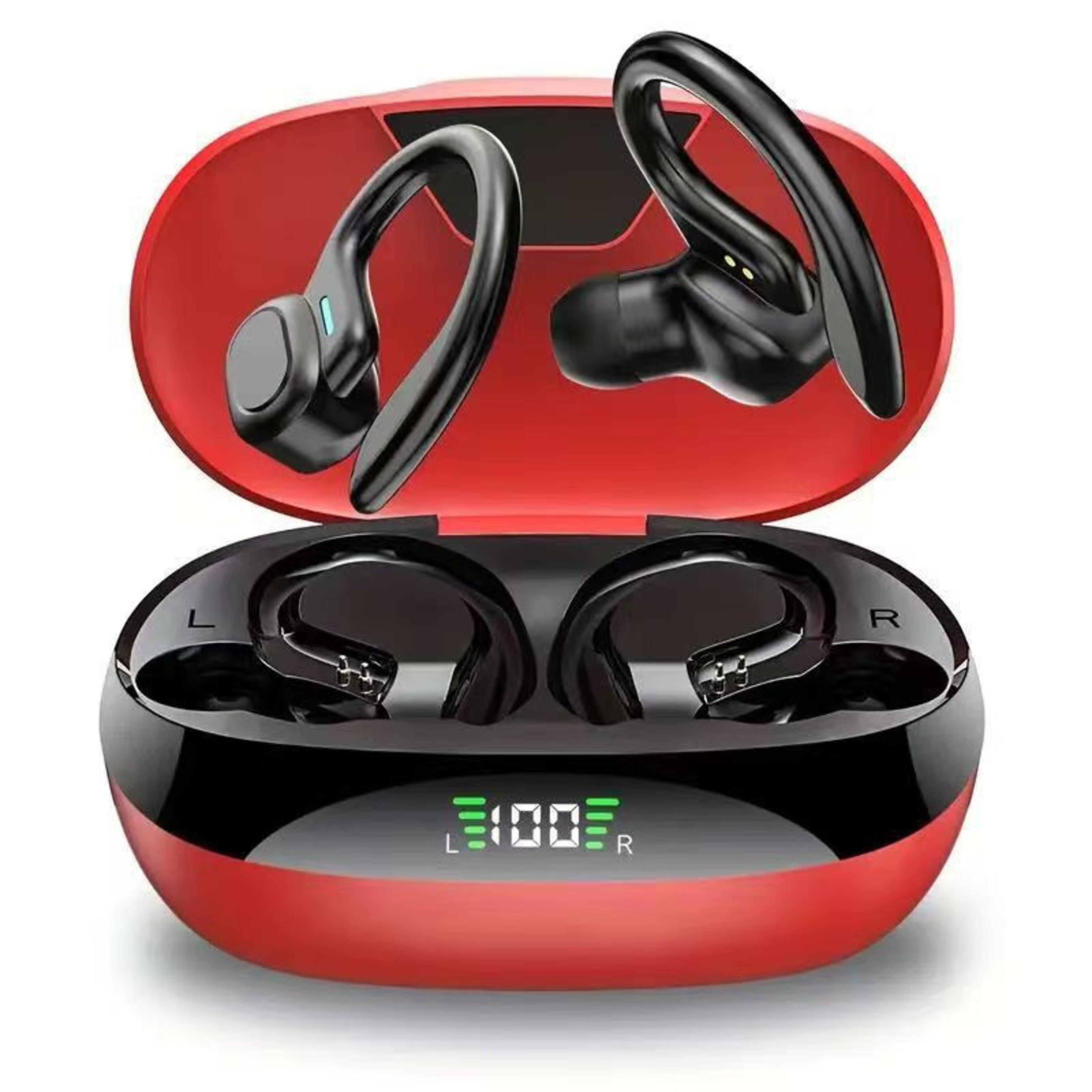 wireless bluetooth earbuds with noise cancelling & led display for sports and everyday use