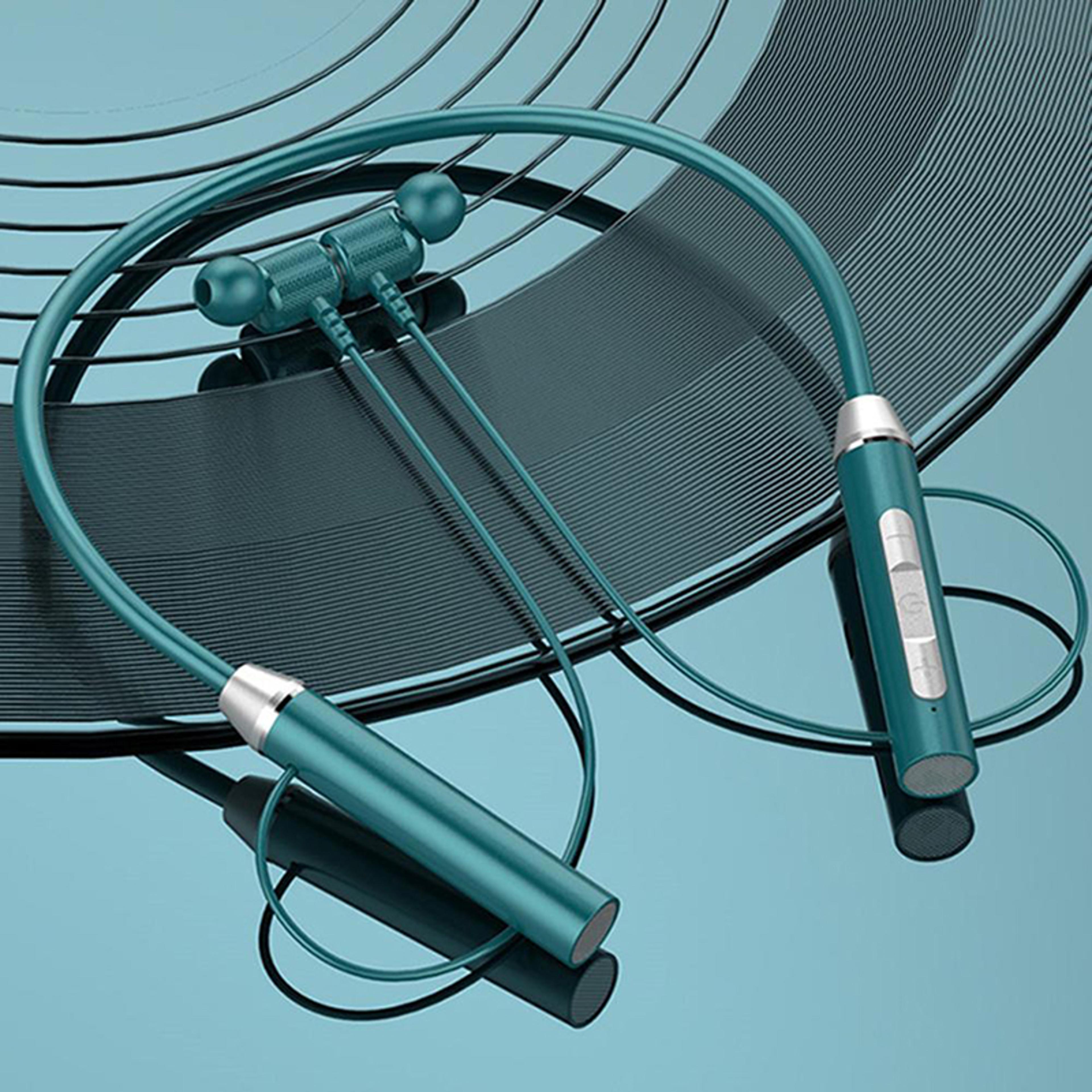 magnetic bluetooth neckband earbuds with mic 9d stereo wireless sport headphones