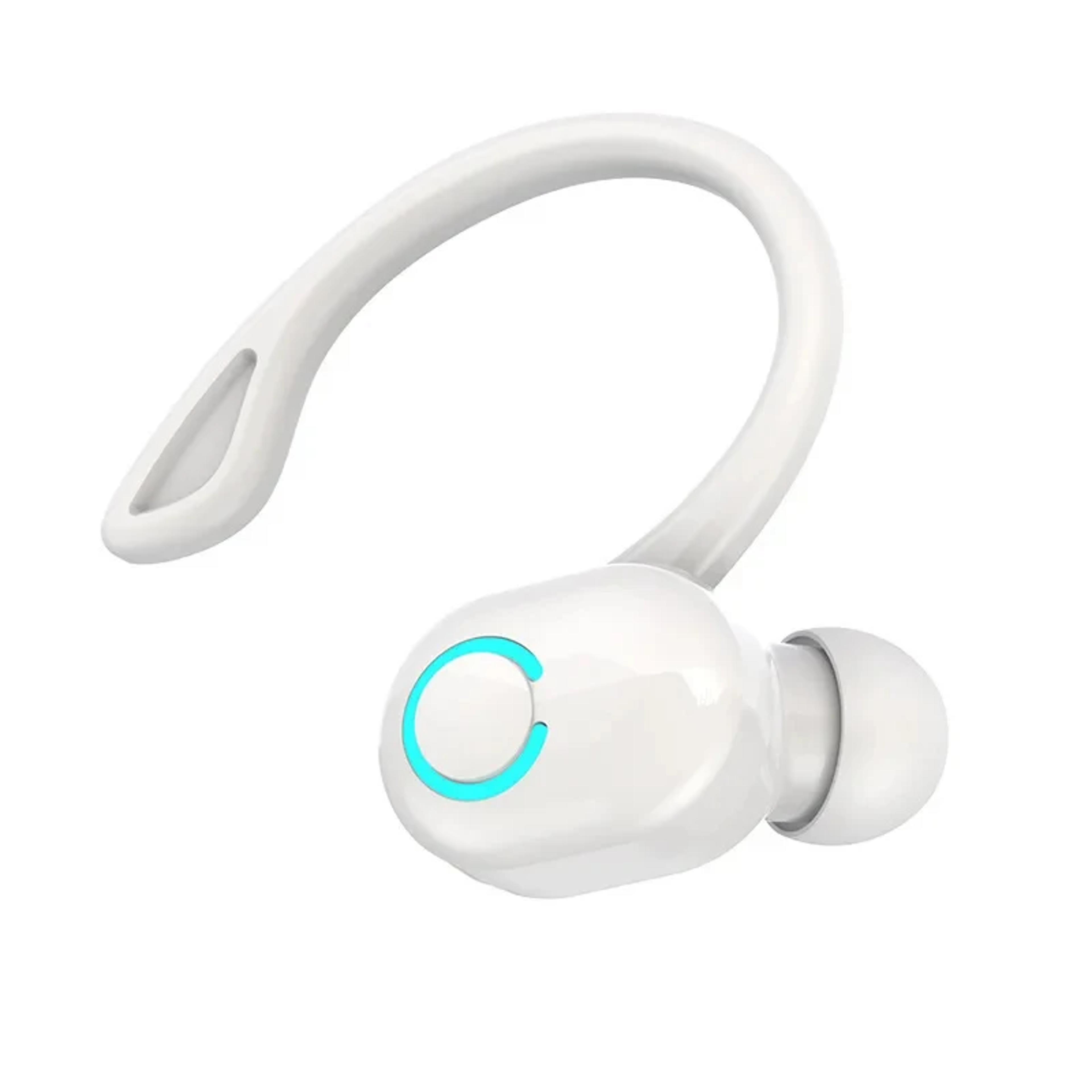 business bluetooth 5.2 ear hook headset with noise cancelling mic & hifi bass