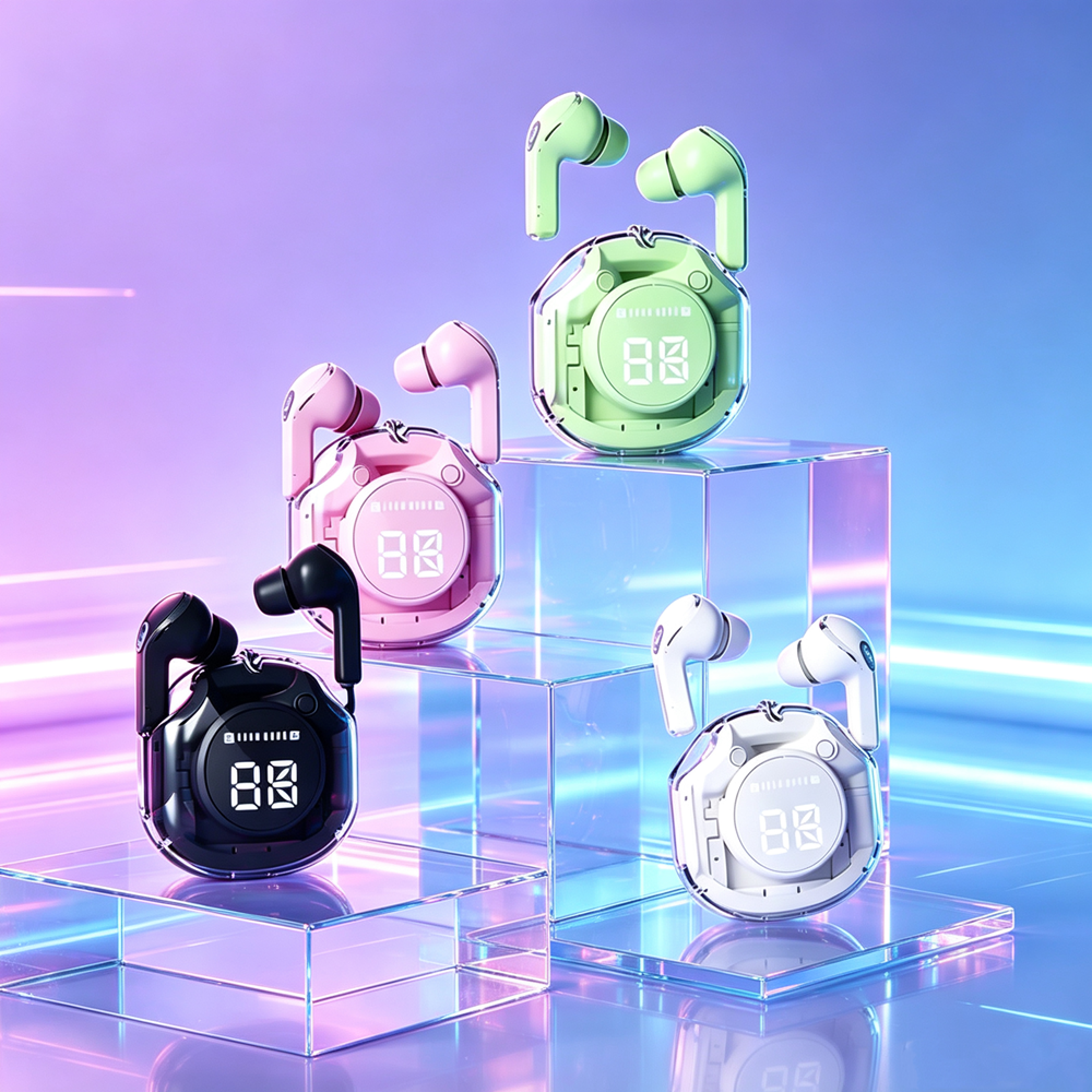 wireless bluetooth earbuds 5.3 with hd mic, noise cancelling & hifi stereo touch control