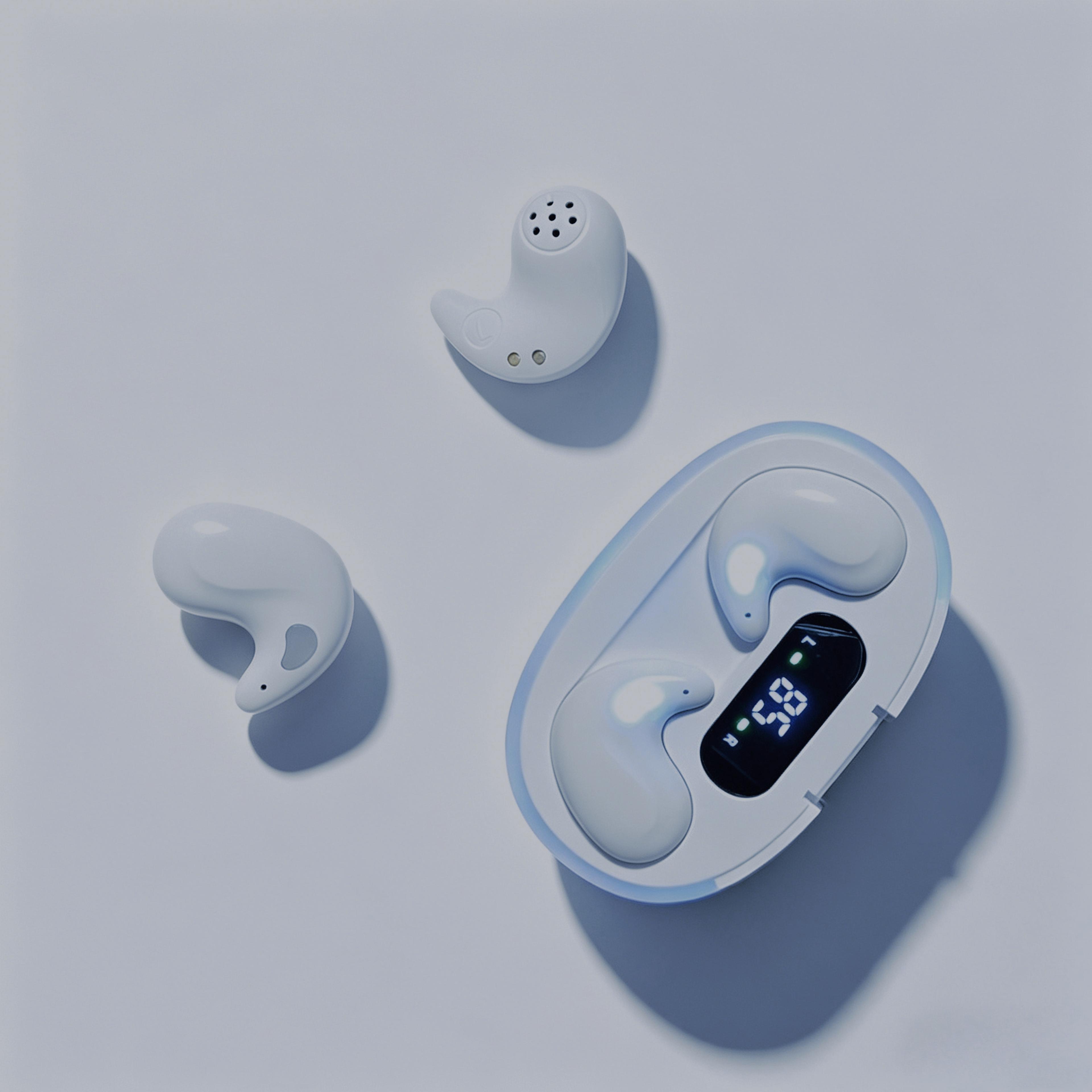 sleepease bluetooth 5.3 earbuds for side sleepers ultra mini sleep earbuds for small ears with mic