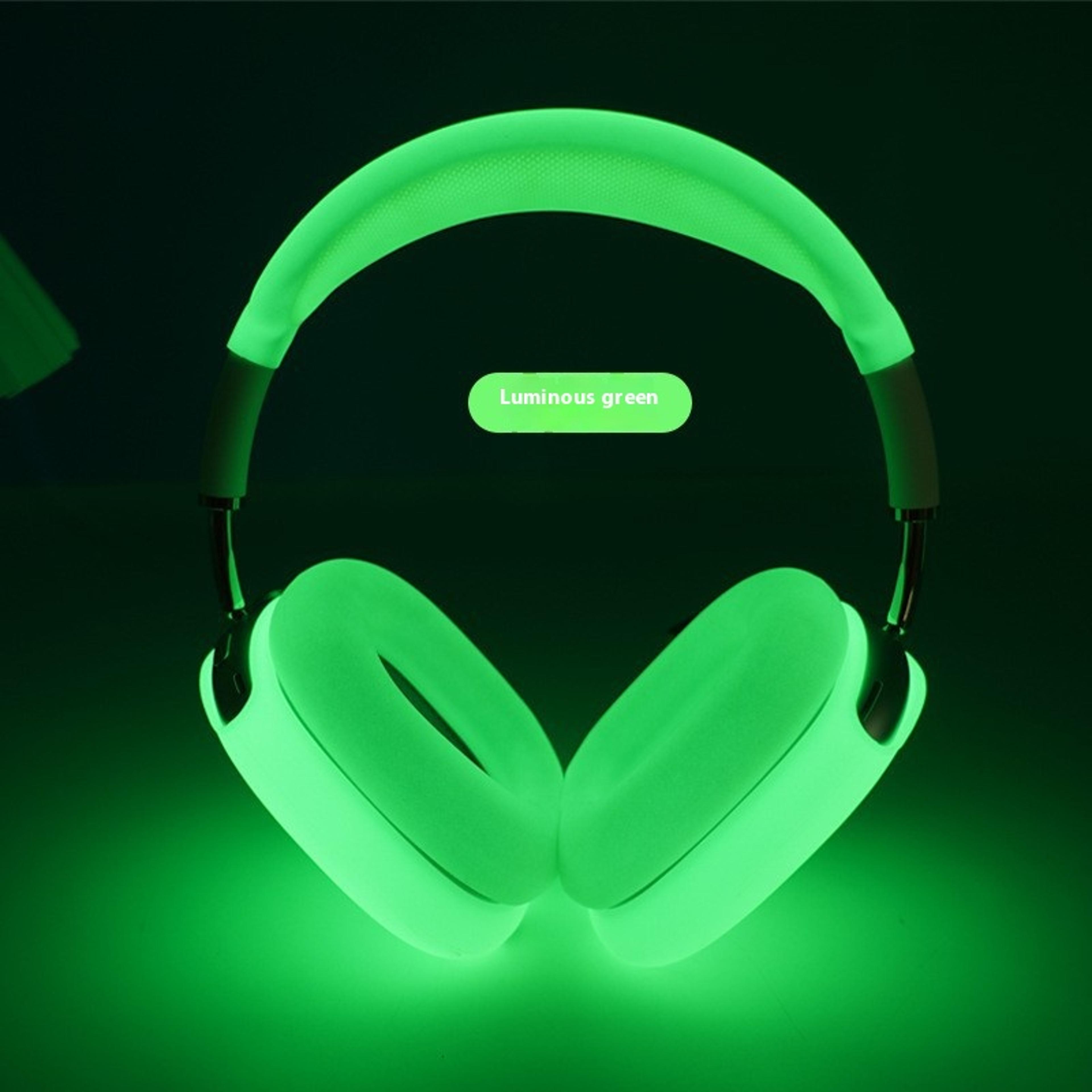 glowguard airpods max case transparent glow in the dark protective cover 4 piece accessory set
