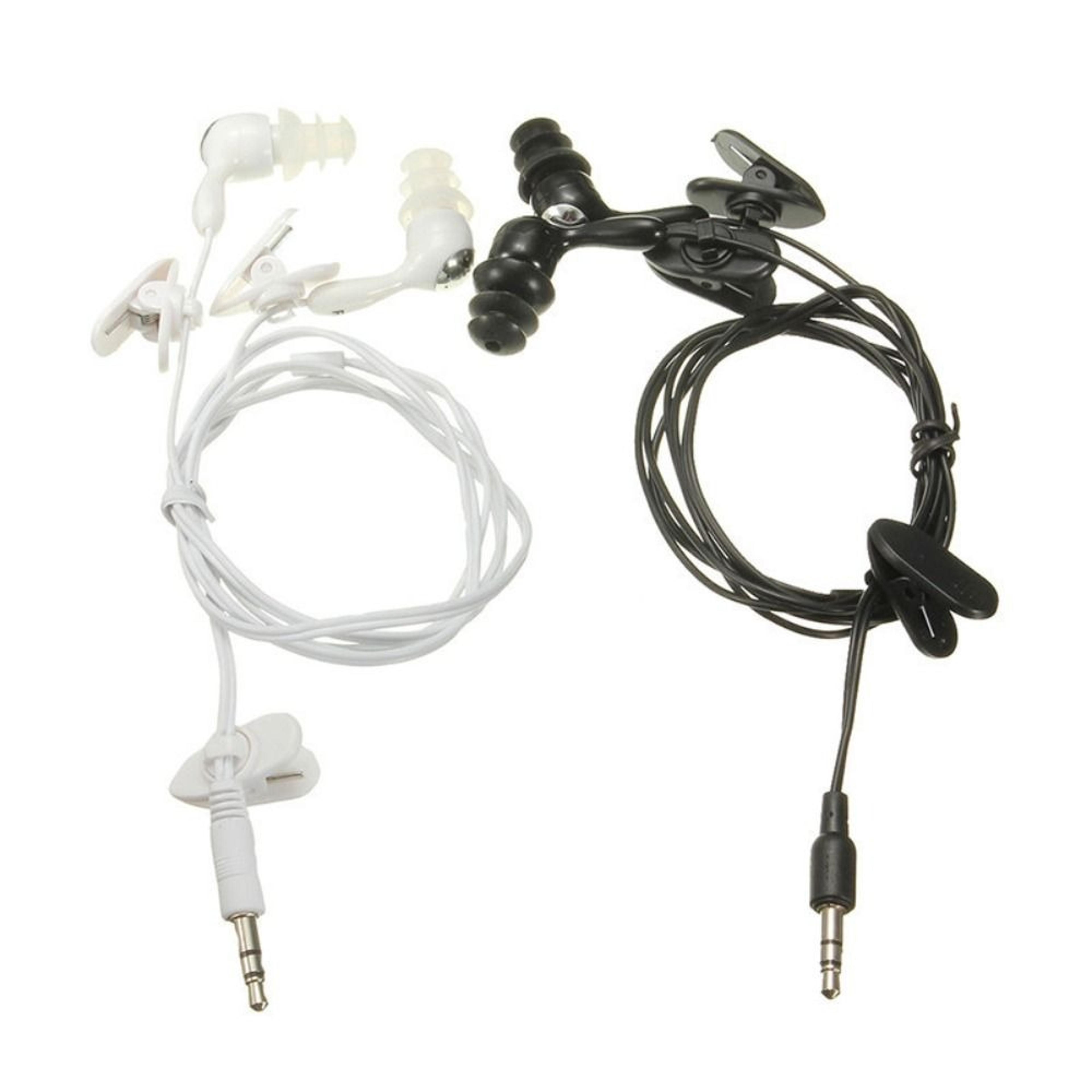 ipx8 swimming headphones waterproof earbuds with 3.5mm jack for diving & water sports