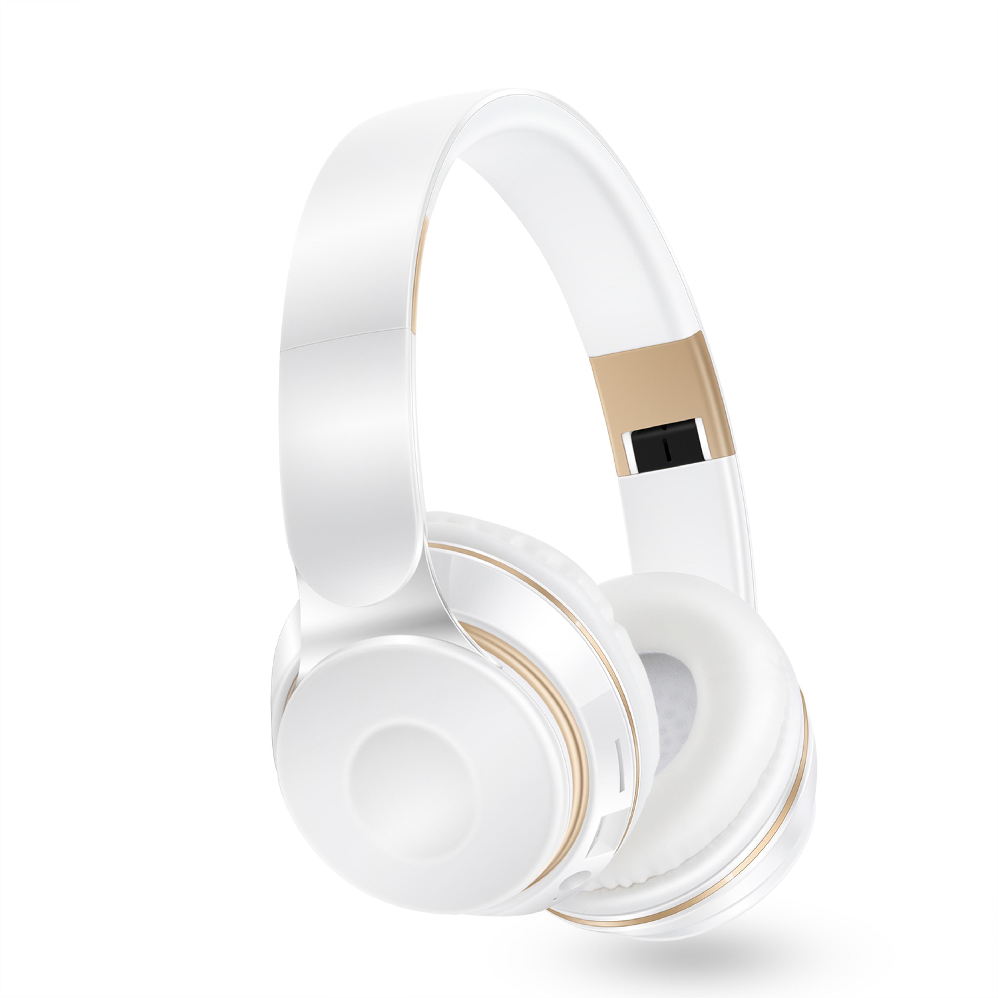 stereo bluetooth headphones wireless headset with sd card, built in mic & mp3 music playback