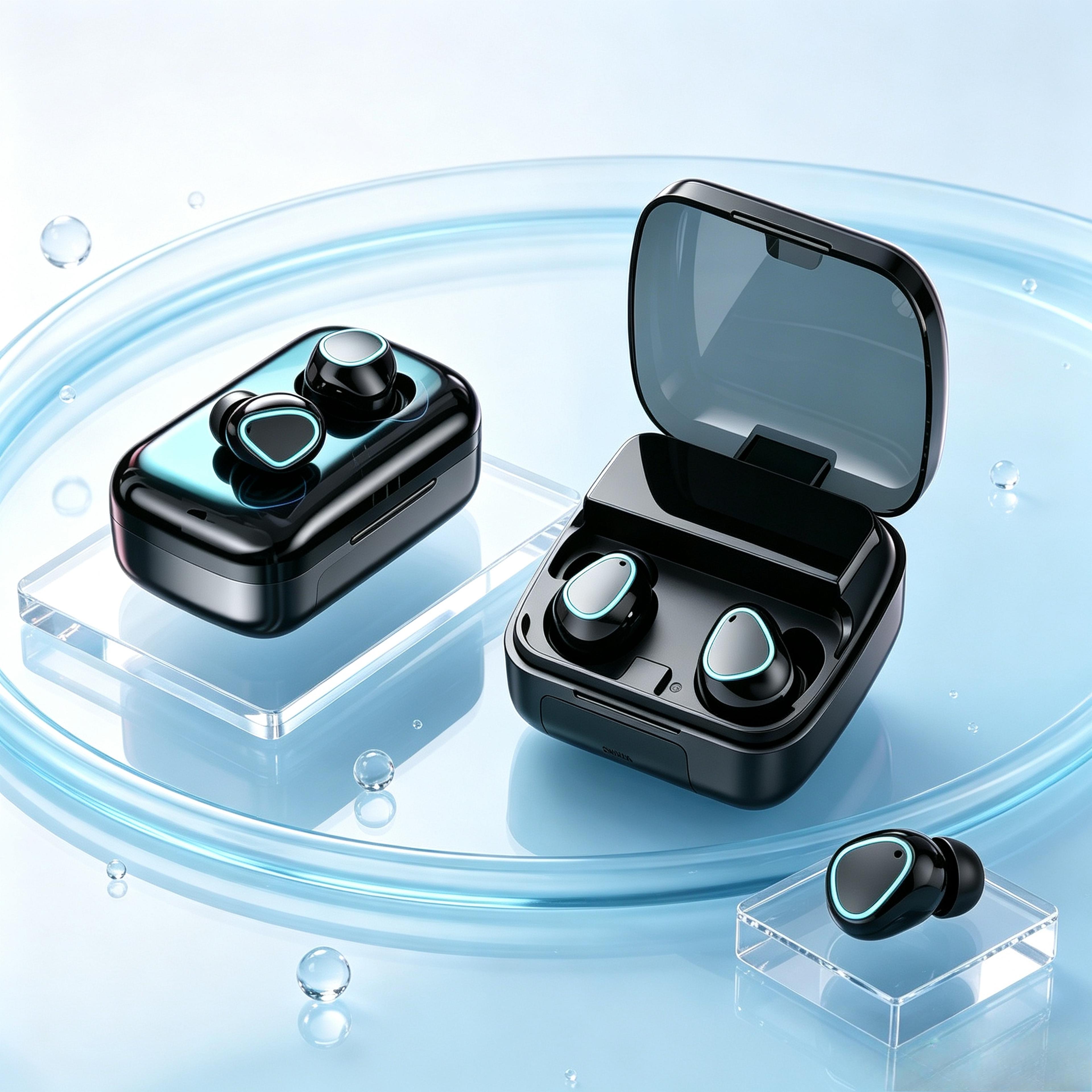 m10 bluetooth earbuds with led display charging case waterproof wireless gaming headset