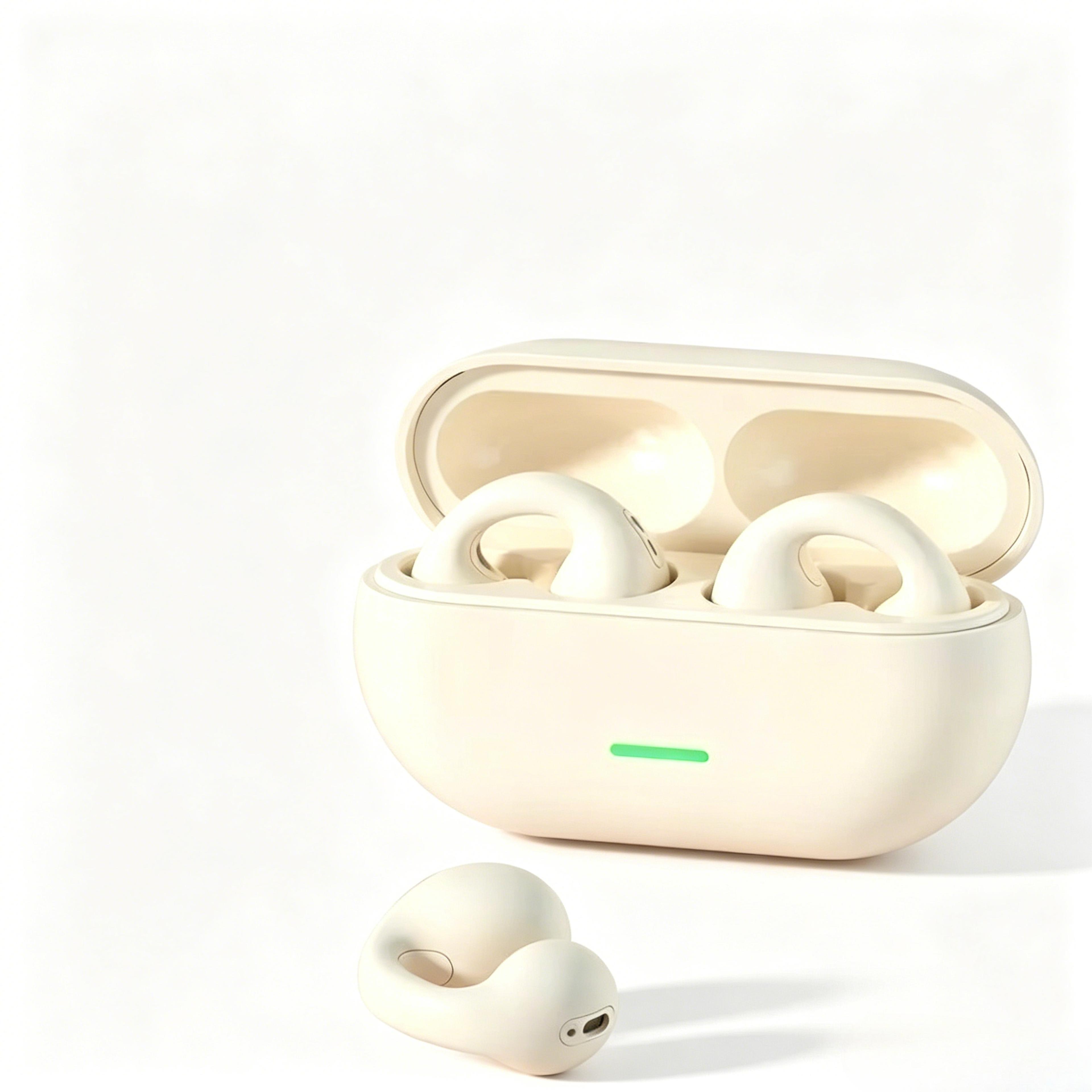 bone conduction headphones wireless sports earbuds with hifi stereo, waterproof bluetooth open ear headphones
