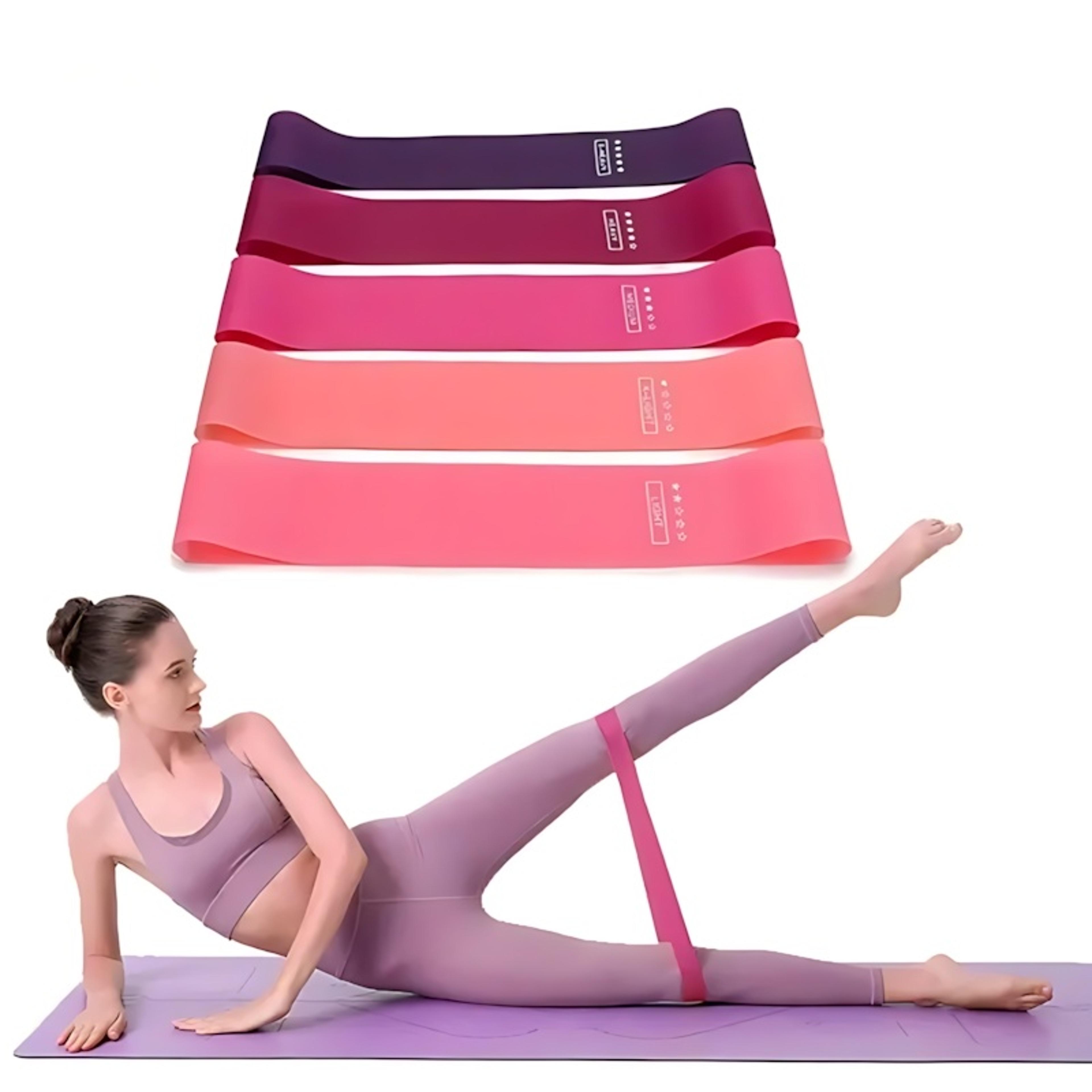5 piece resistance bands set for strength training, home workouts & travel fitness