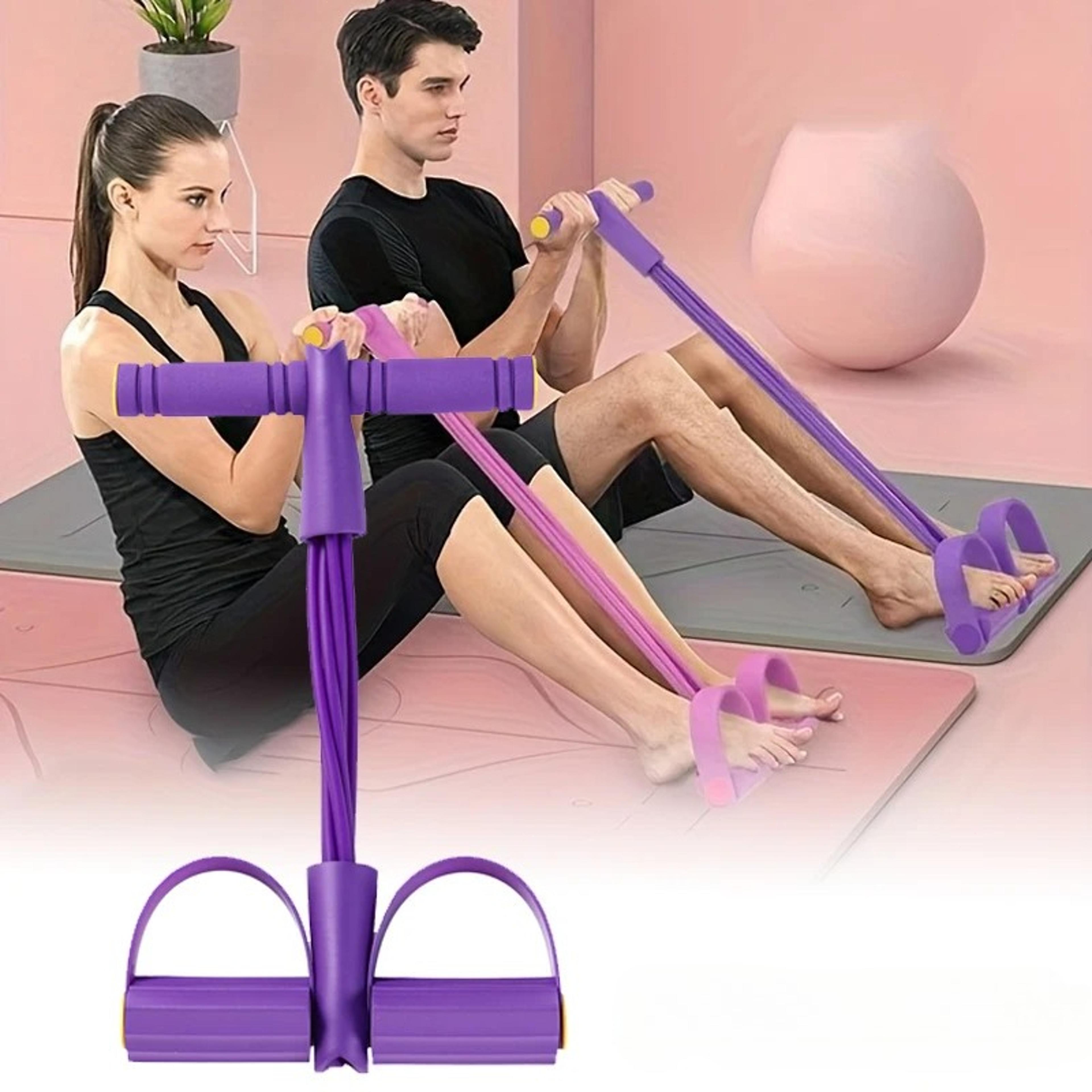 4 level resistance bands ab roller band with non slip handles for home workout & core training