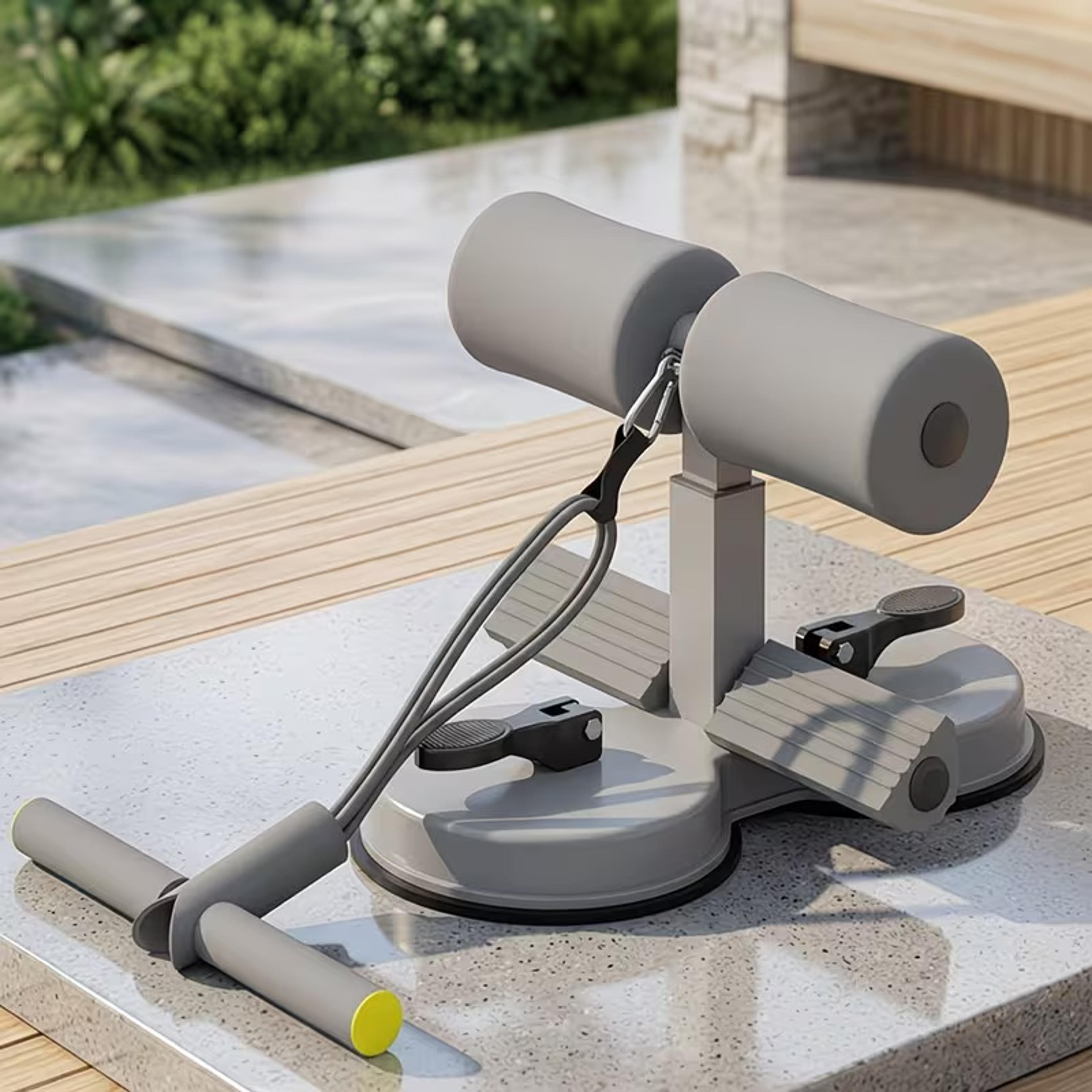 coreflex home gym equipment sit up machine with ab roller & resistance bands