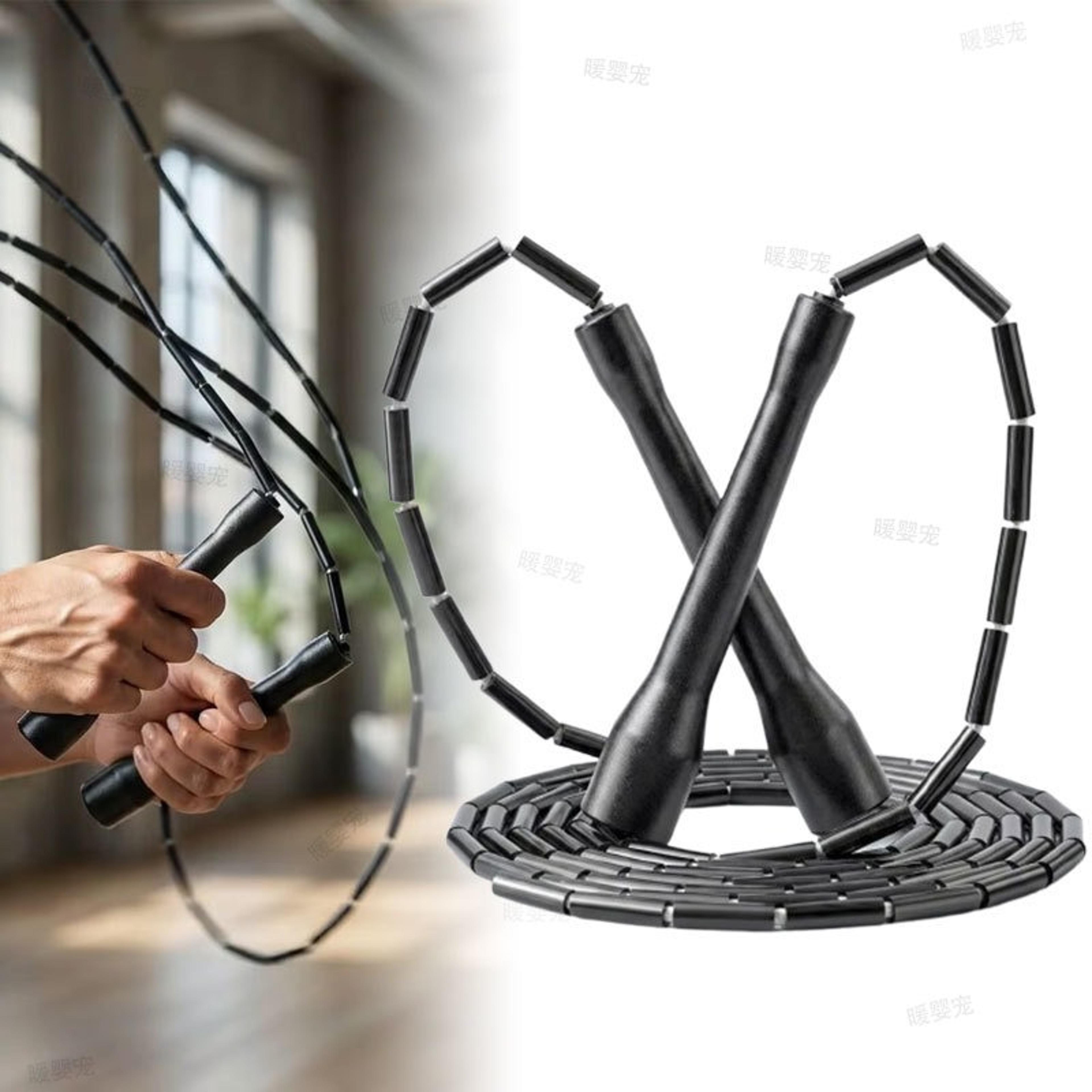 pro beaded fitness jump rope for speed training, cardio workouts & endurance