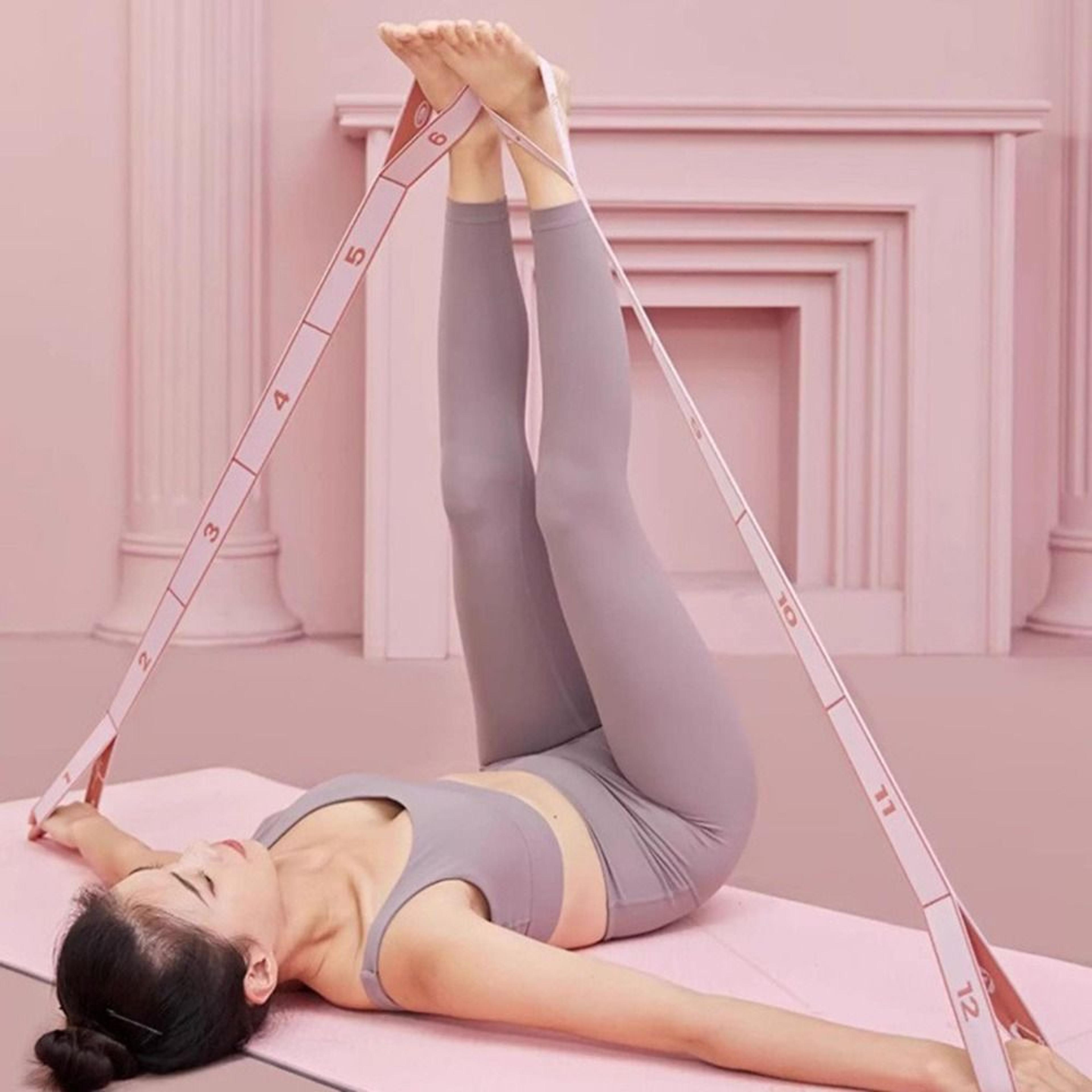 flexpro adjustable yoga stretching strap for flexibility, dance & fitness training