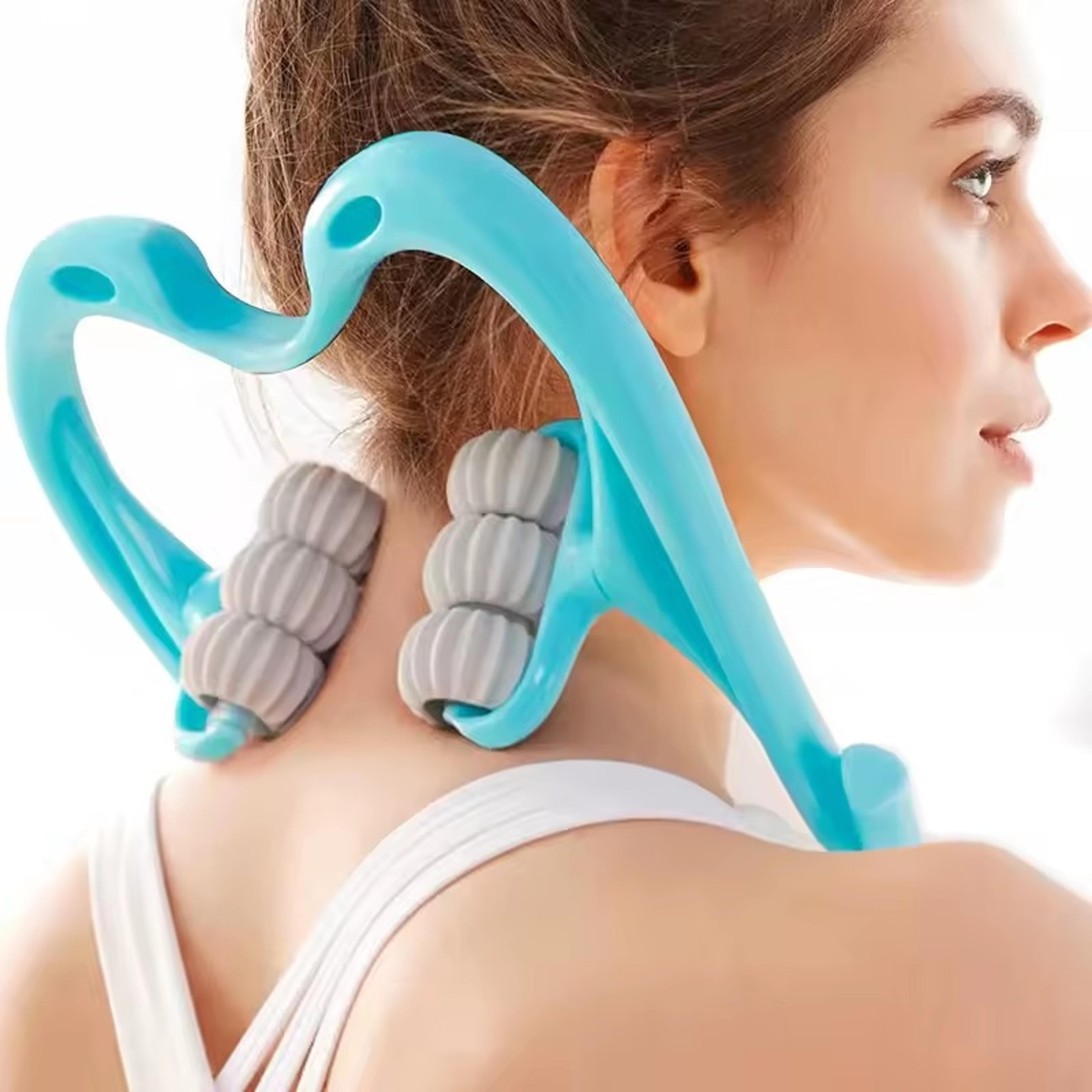 6 ball neck massager manual cervical neck roller for shoulder & muscle relief