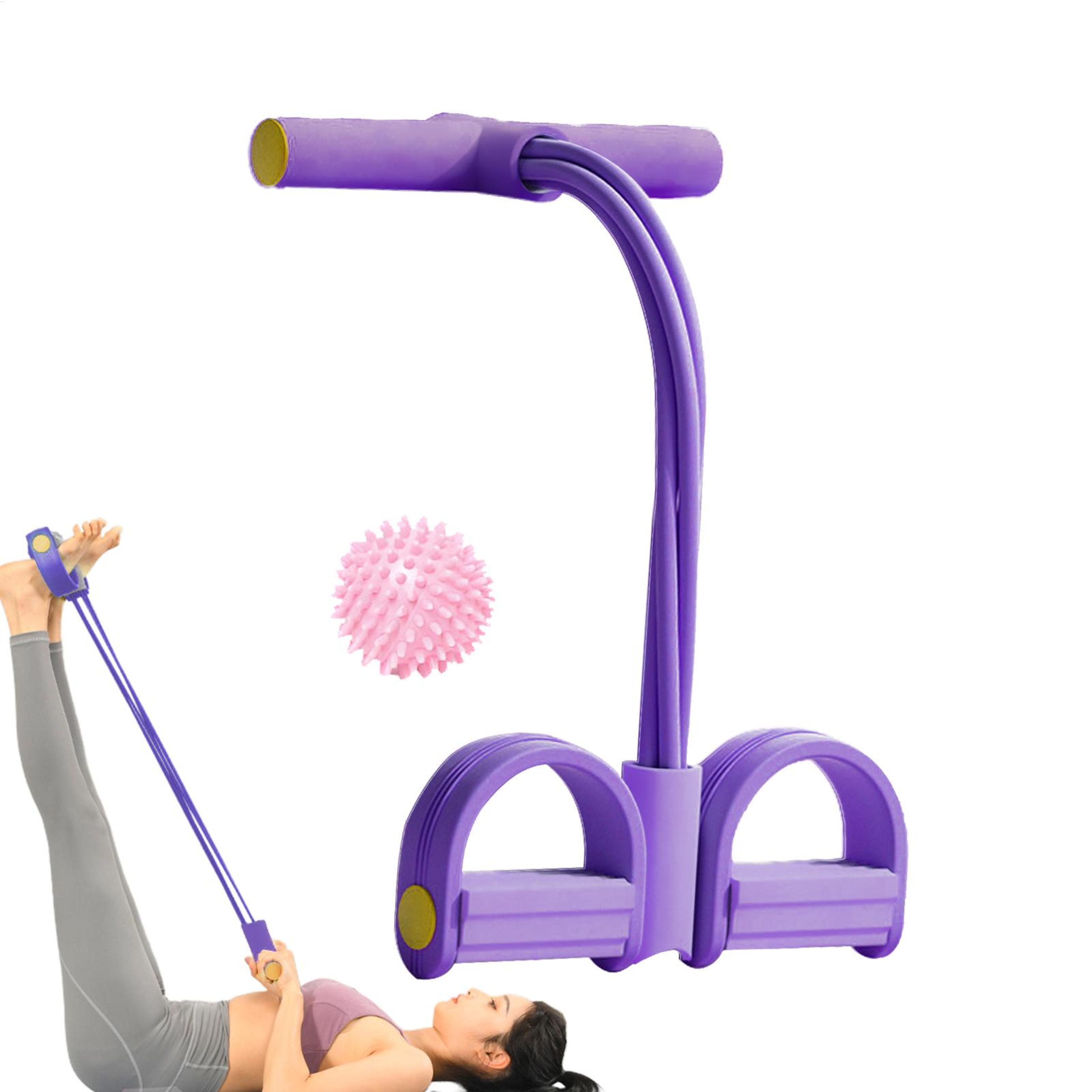 flextone 4 tube resistance bands pedal exerciser for full body home workouts