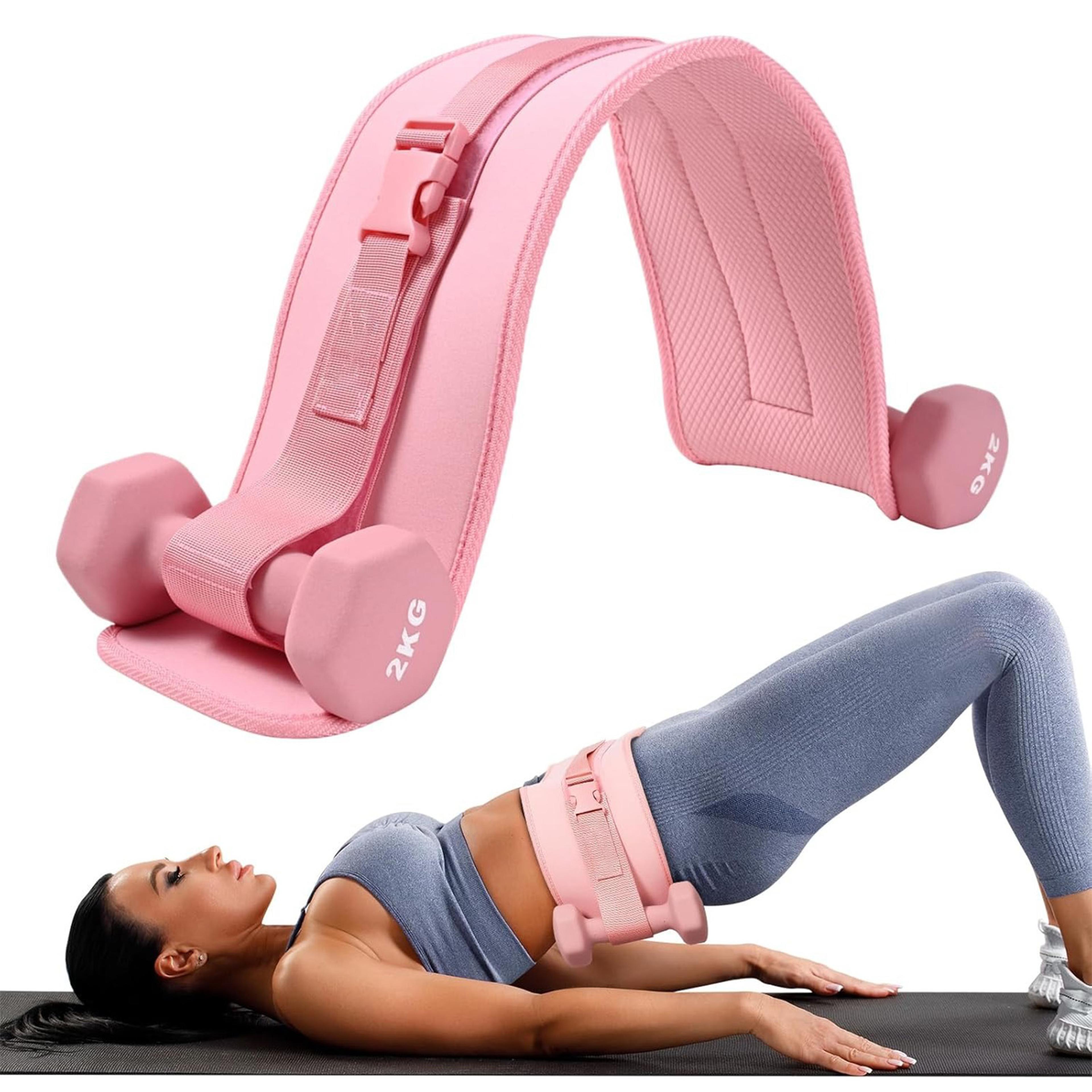 comfortfit hip thrust belt for dumbbells & kettlebells padded glute workout & strength training belt