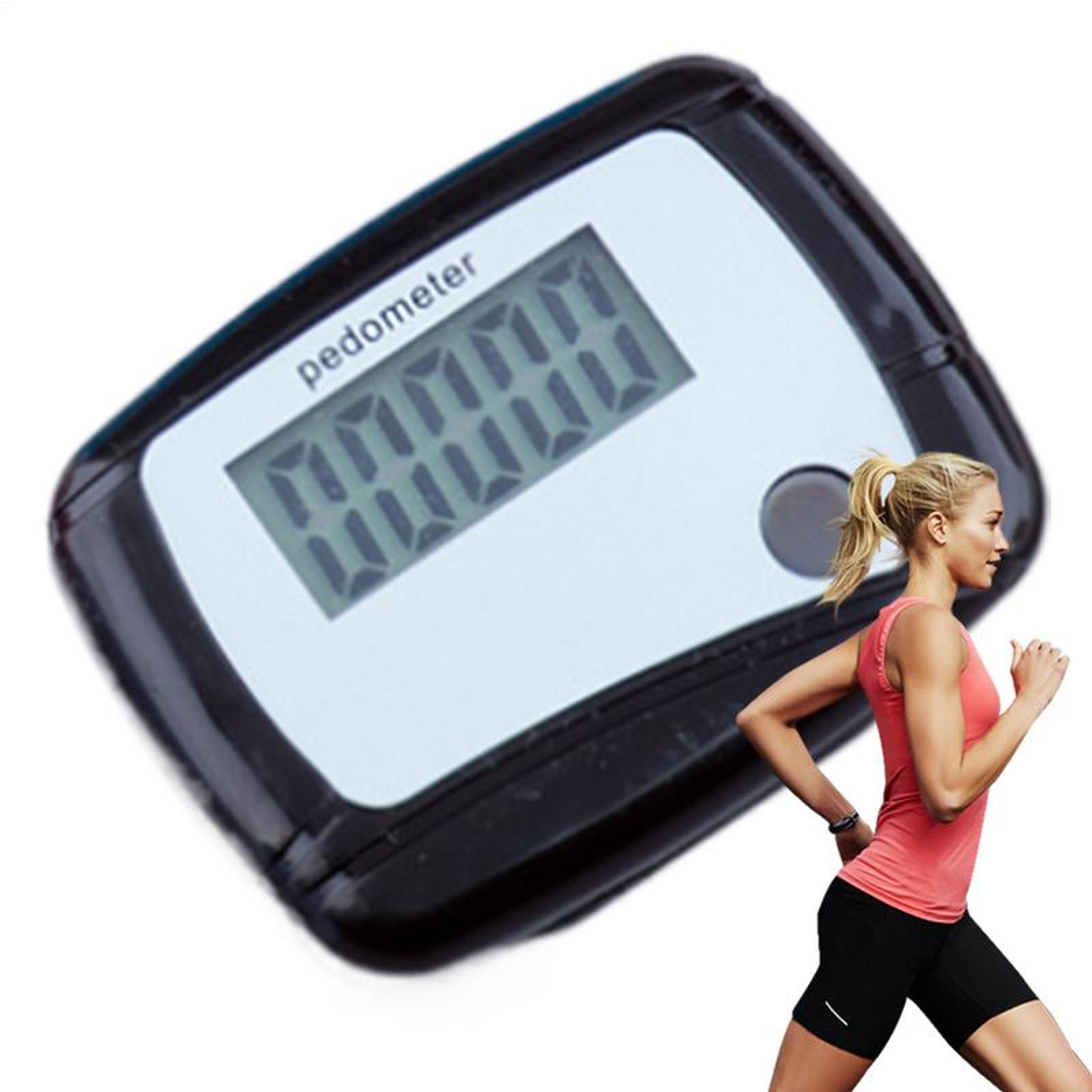 activestride digital pedometer step counter with lcd distance & calorie tracker