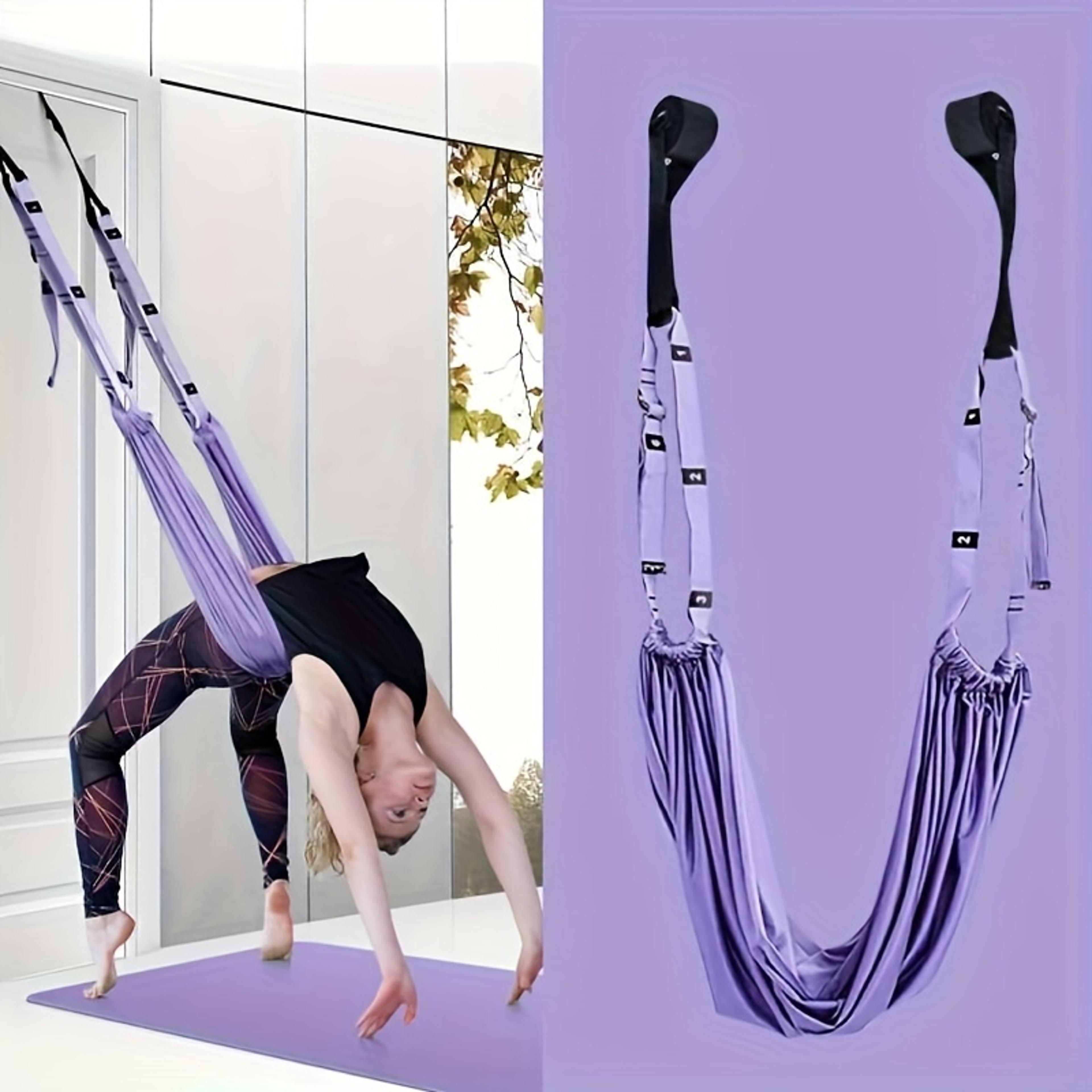 aerial yoga hammock strap with door anchor yoga swing & pilates resistance band