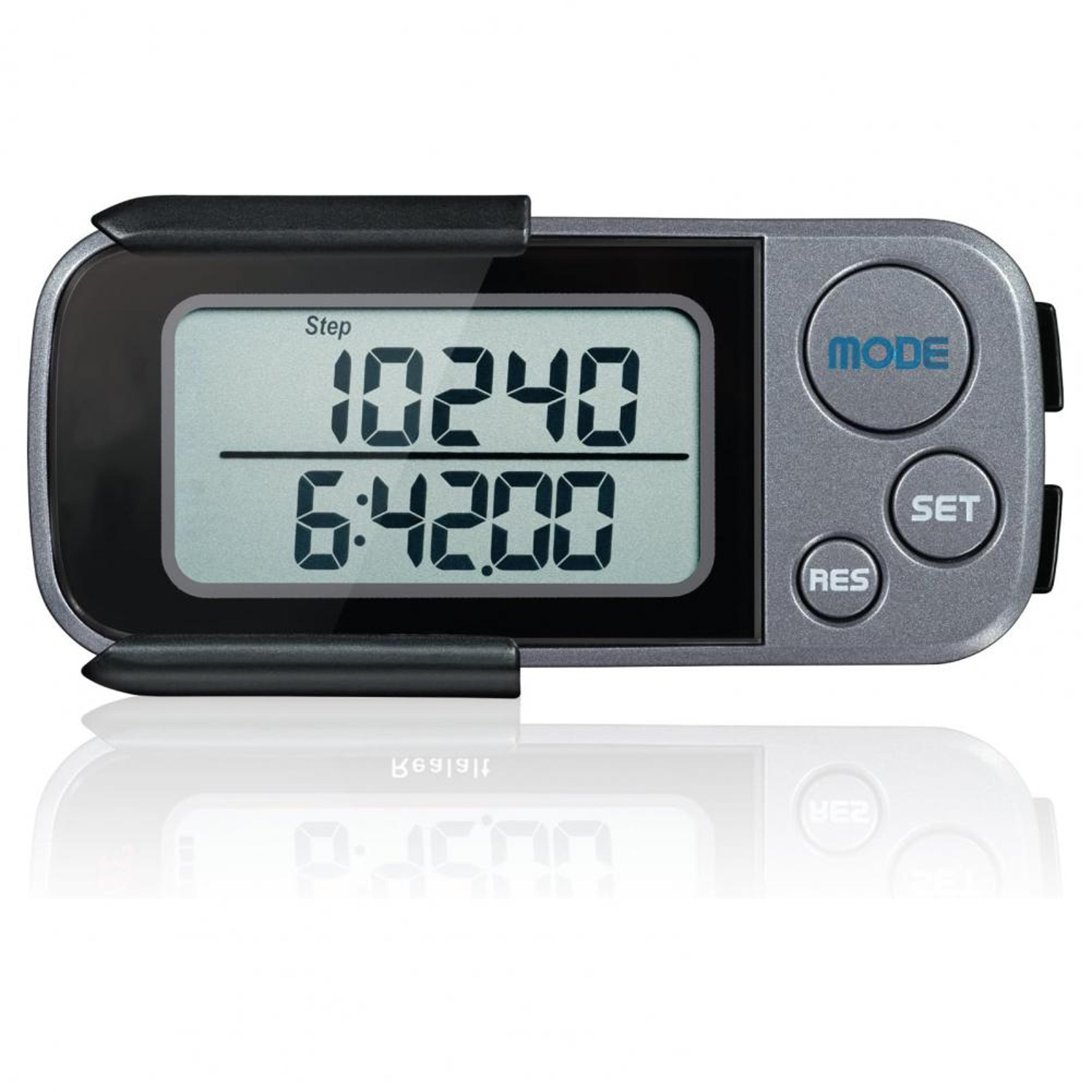 activestride 3d pedometer step counter with lcd display clip & lanyard