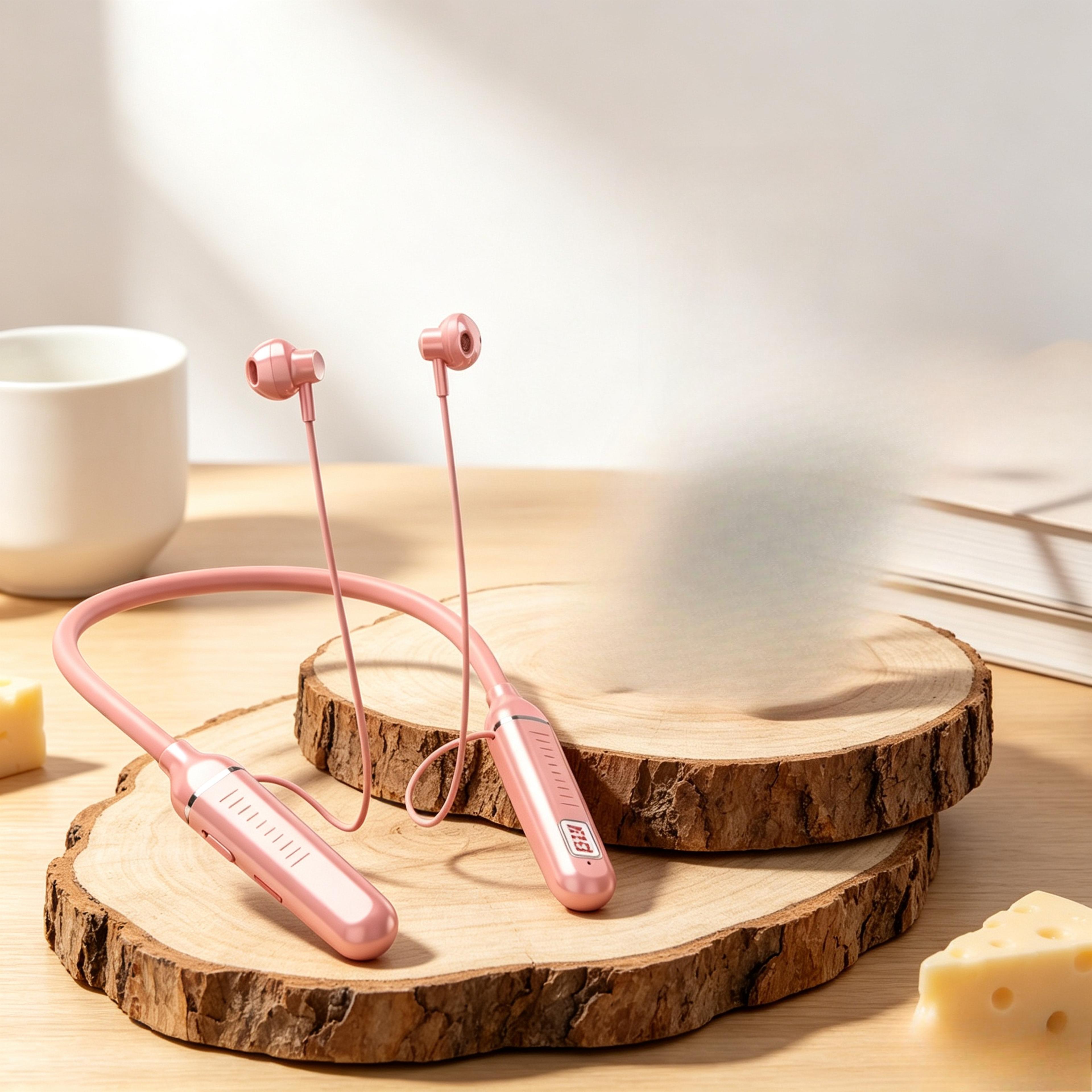 k58 pro bluetooth 5.3 neckband headphones with hifi sound, led display & tf card