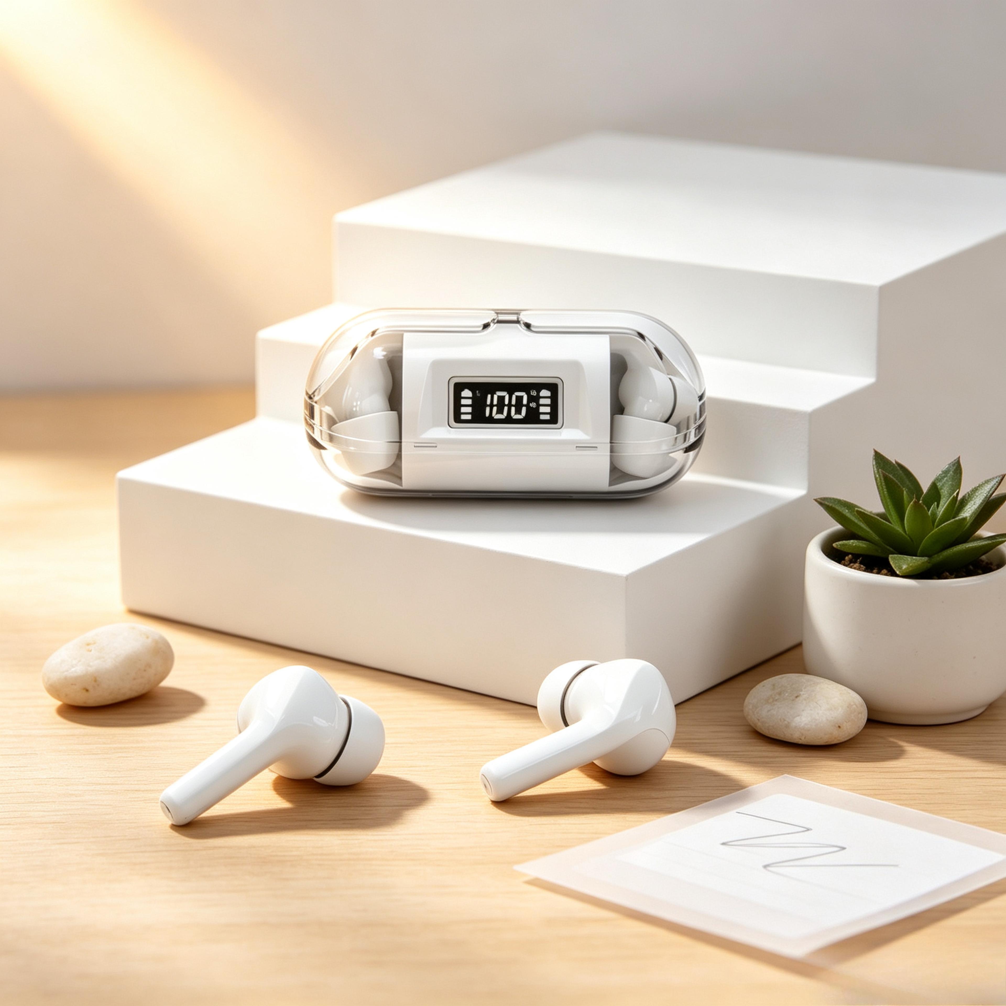 tm20 bluetooth 5.3 earbuds wireless earbuds with smart touch, noise reduction & waterproof design